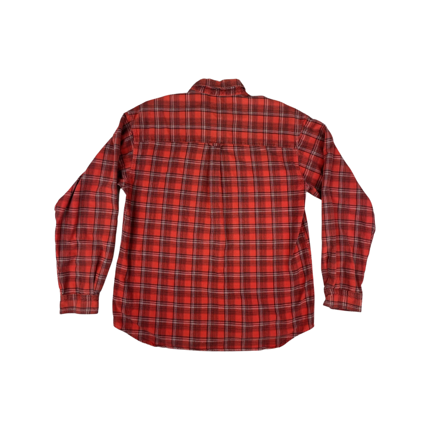 Vintage Columbia Red Plaid Flannel Shirt Size XL