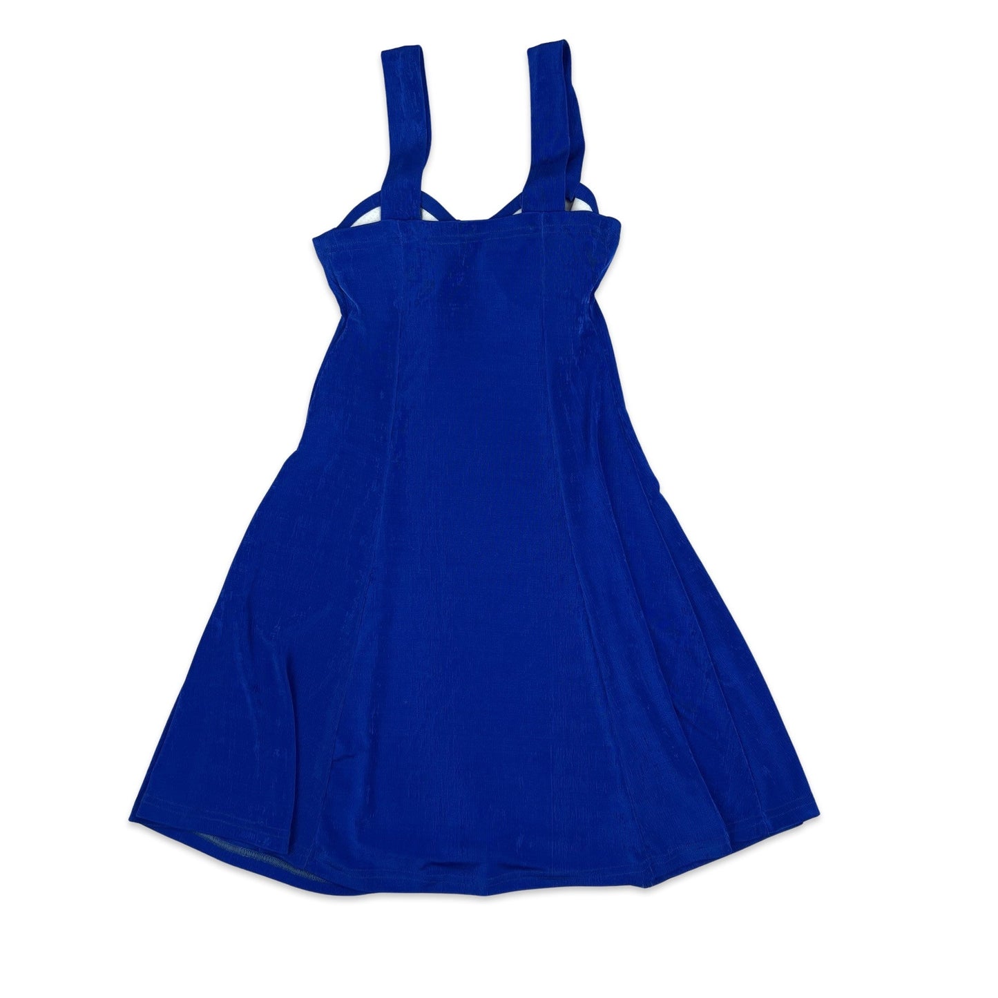 Vintage 90s Skater Dress Blue 6 8