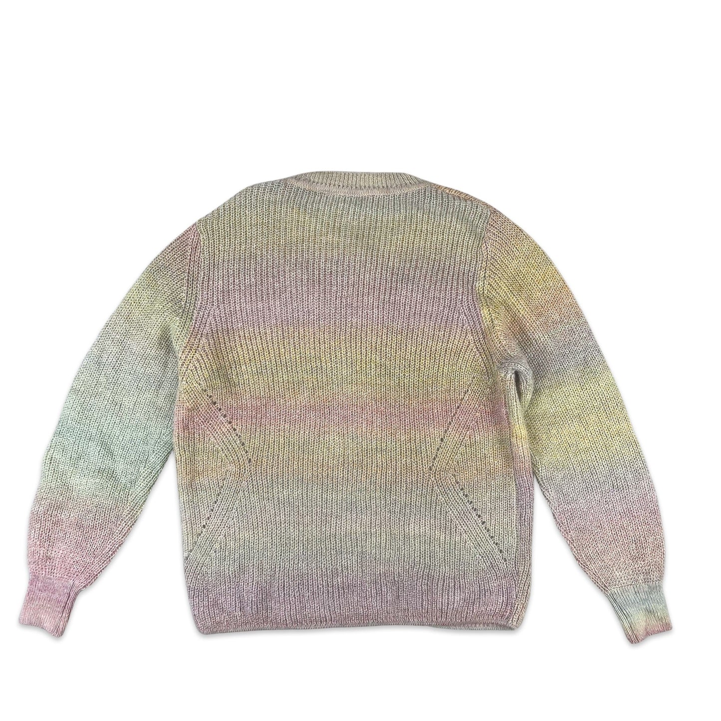 Vintage Mohair Cardigan Space Dye Pastel 12 14