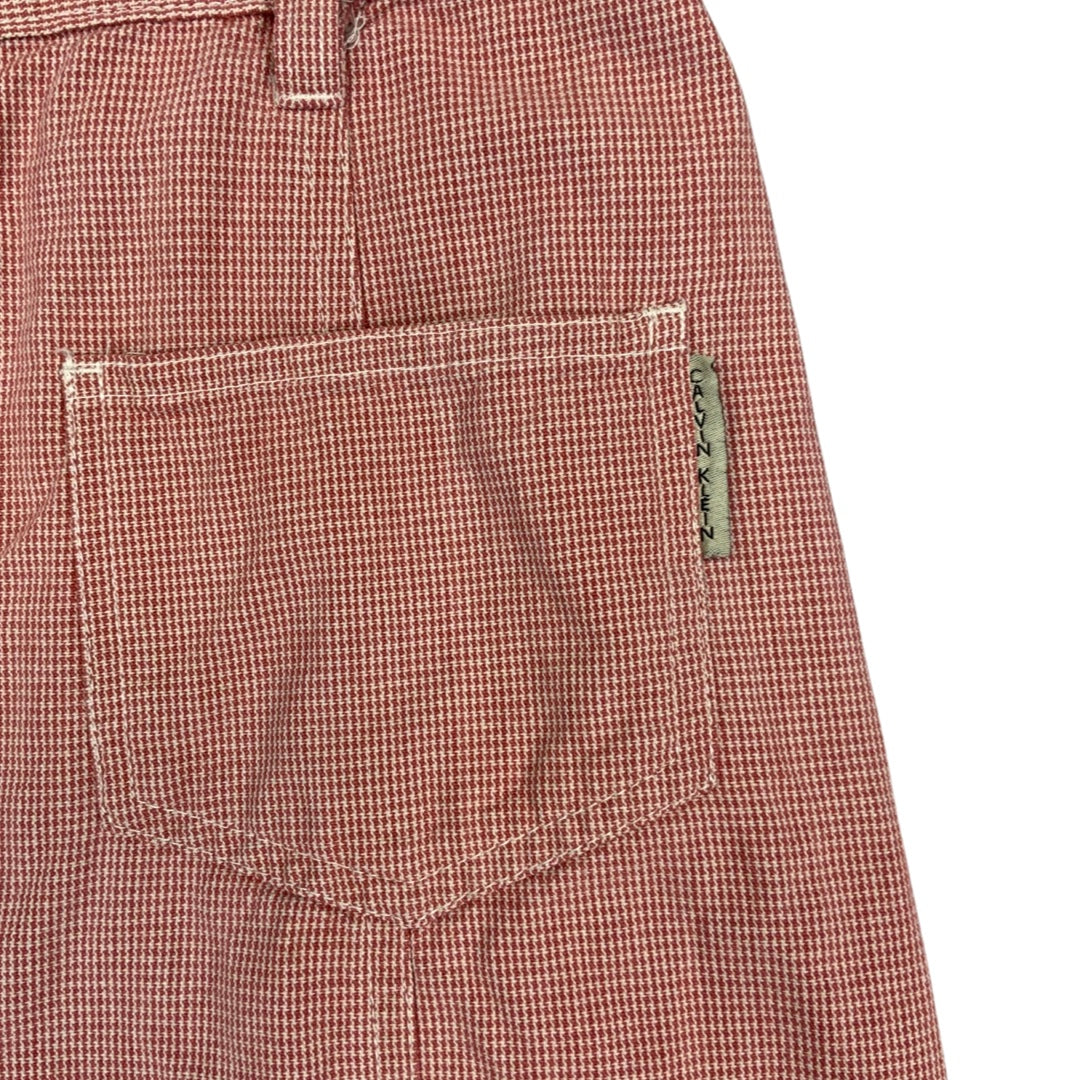 Vintage Y2K Calvin Klein Gingham Denim Mini Skirt 10