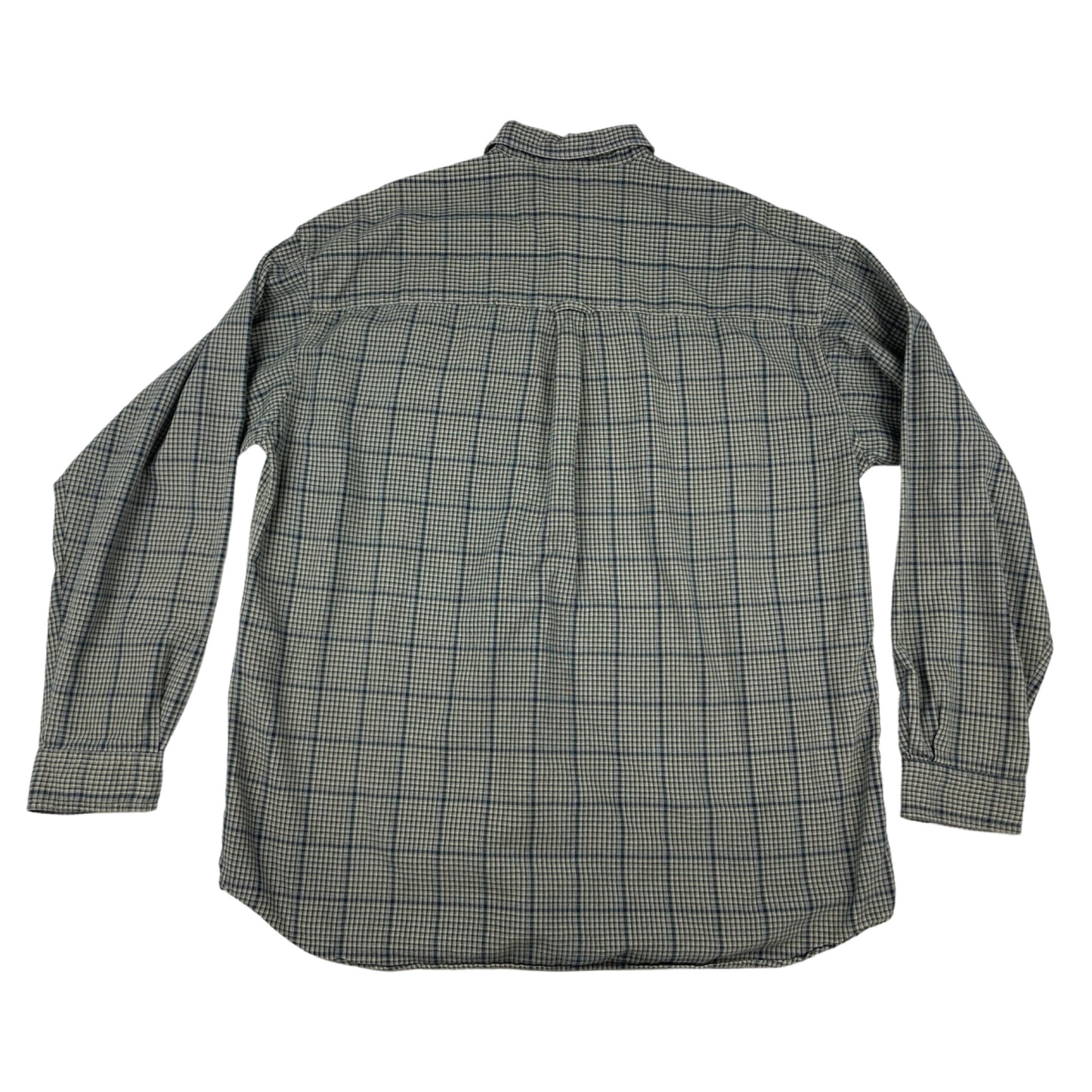 Vintage Columbia Grey and Green Plaid Flannel Shirt 3XL