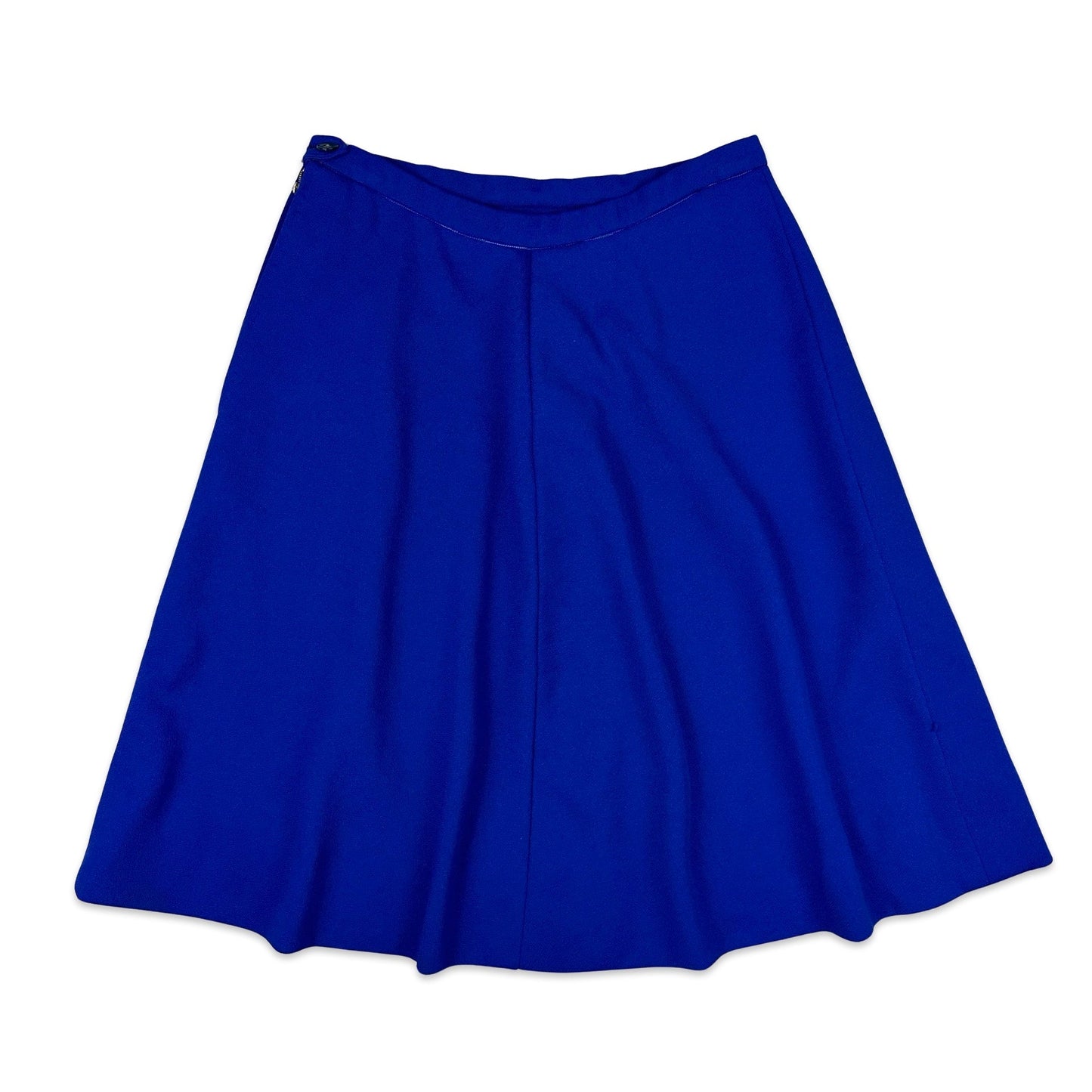 70s Vintage Blue Midi Skirt 10/12