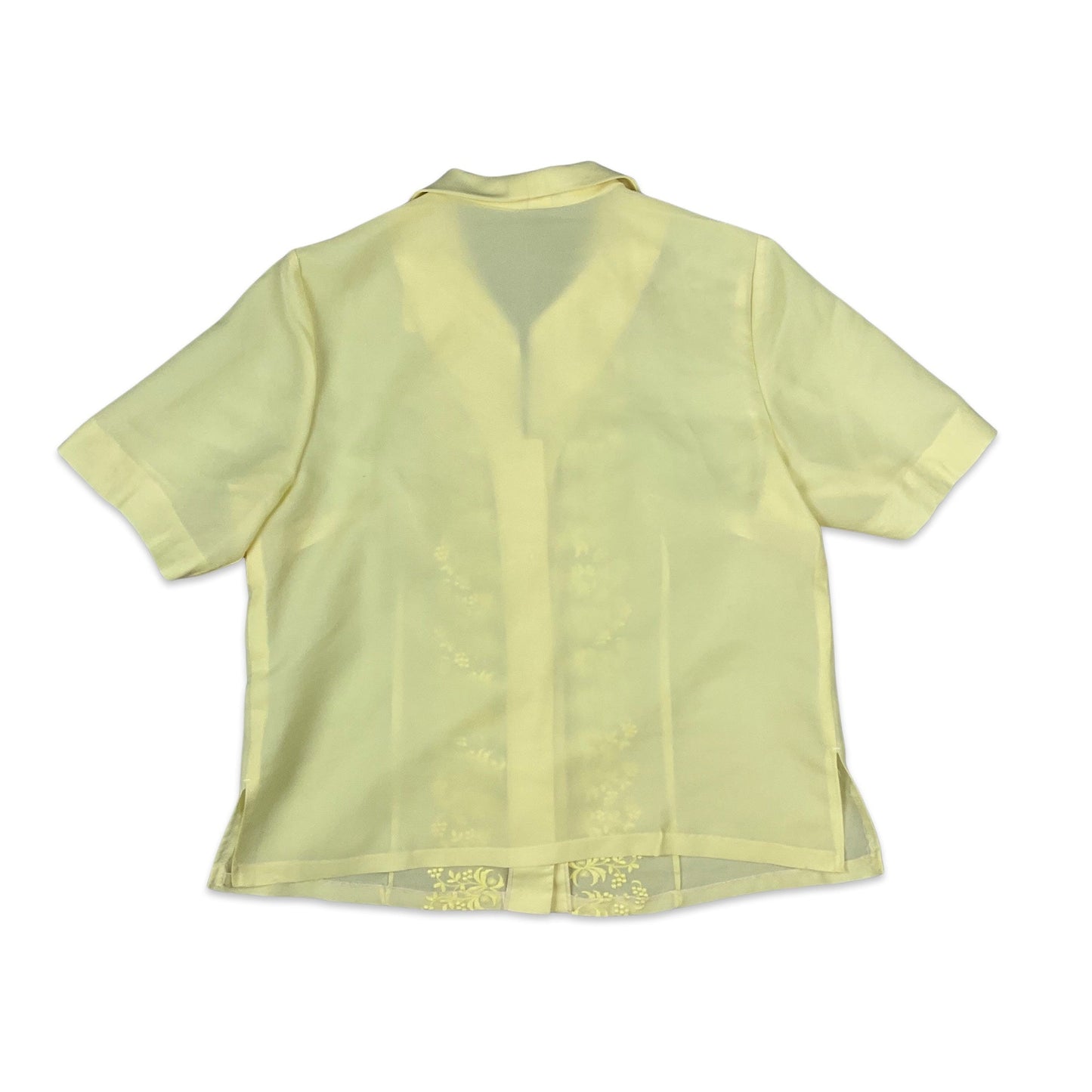 Vintage Yellow Embroidered Blouse 12