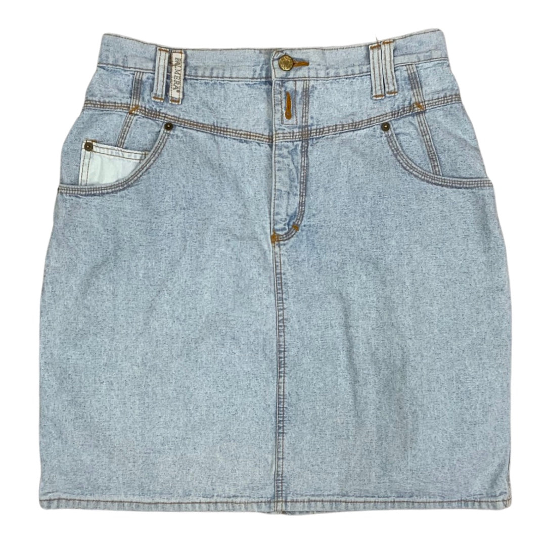 Vintage 90s Blue Denim Mini Skirt 14