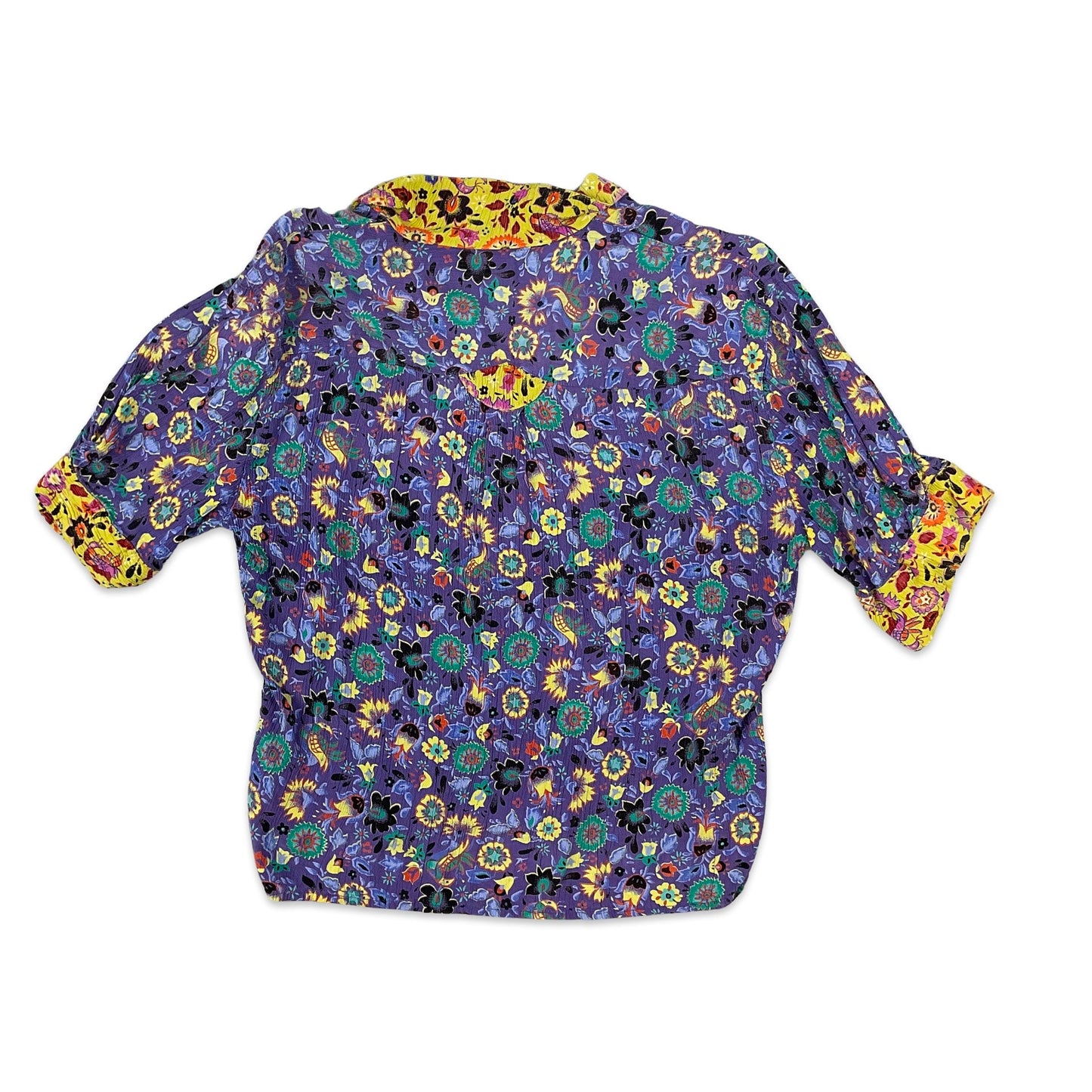 80S Vintage Floral Patterned Blouse 10
