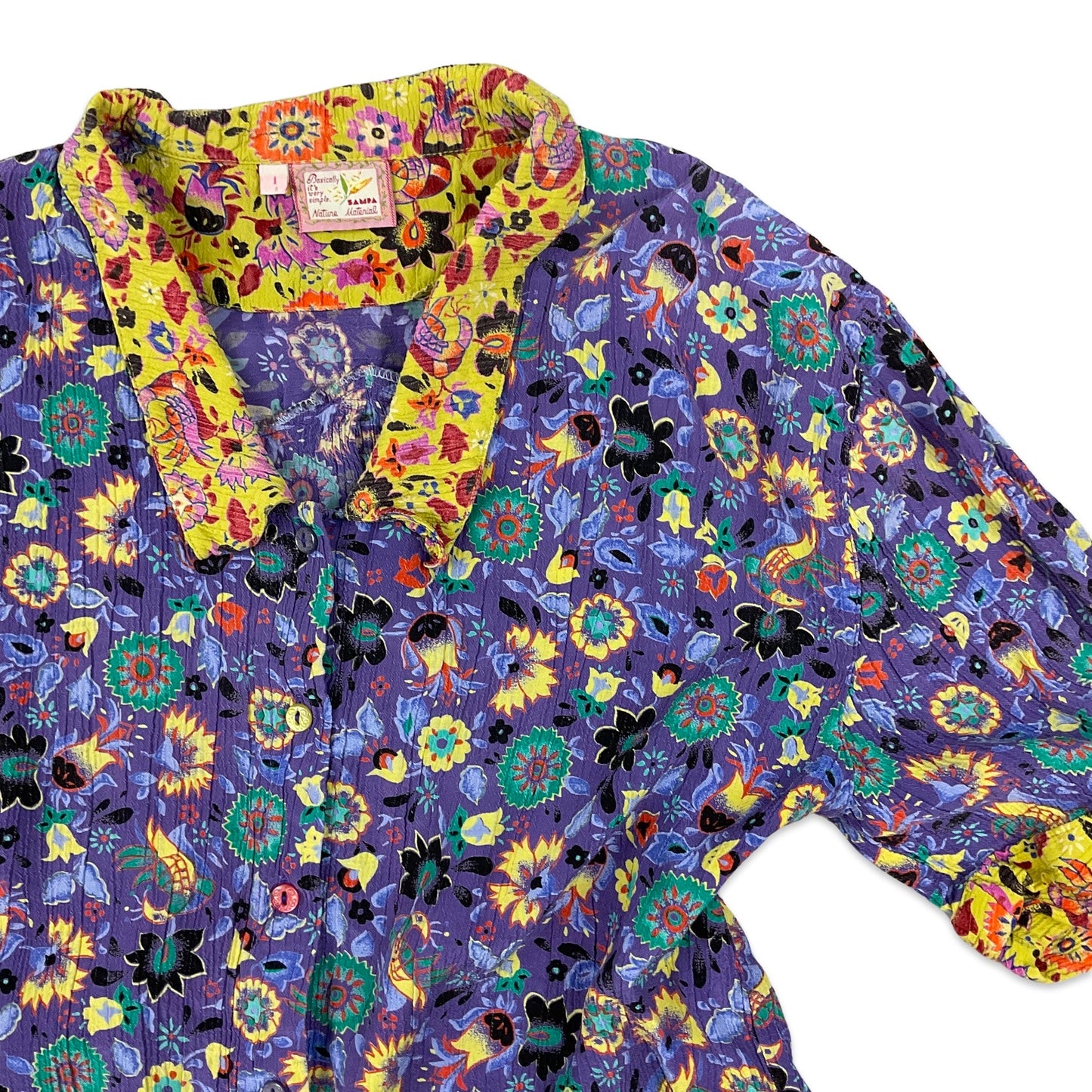 80S Vintage Floral Patterned Blouse 10