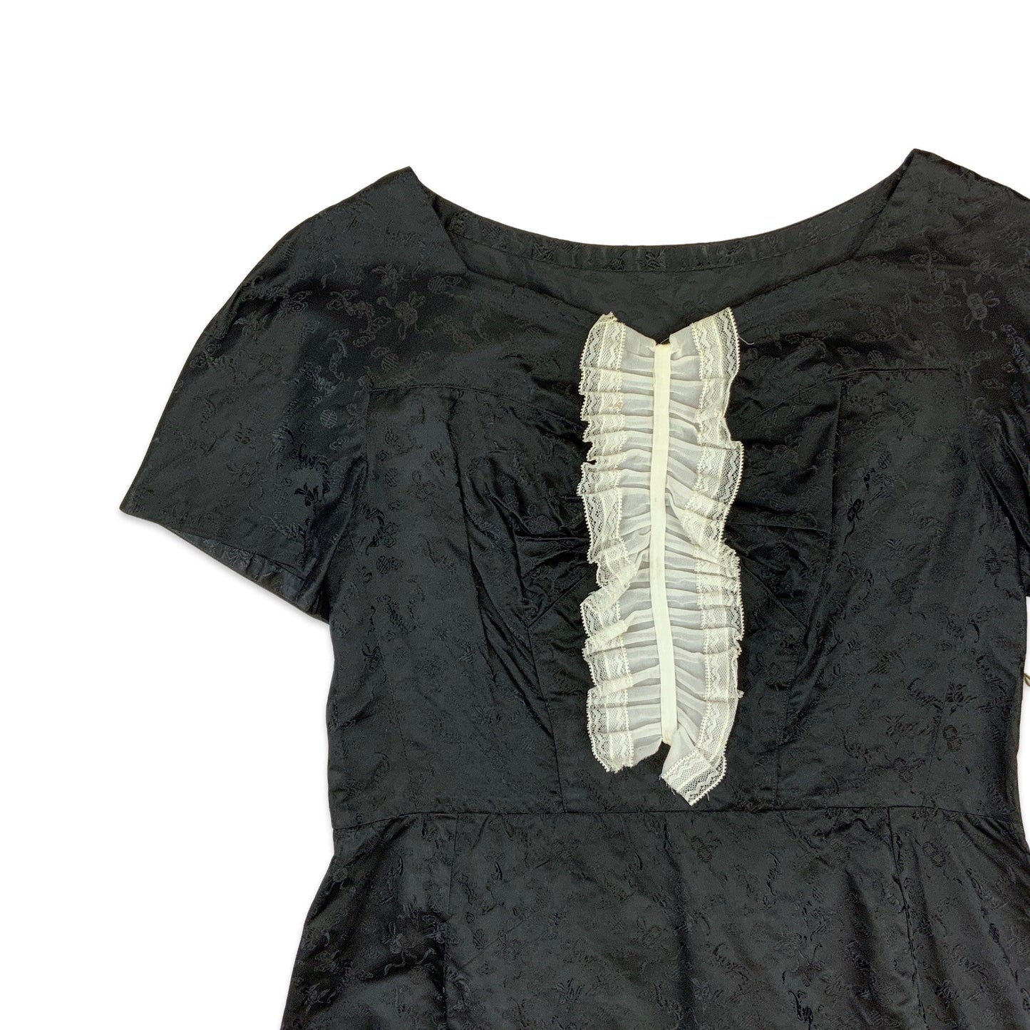 60s Vintage A Line Black White Dress 8 10 12