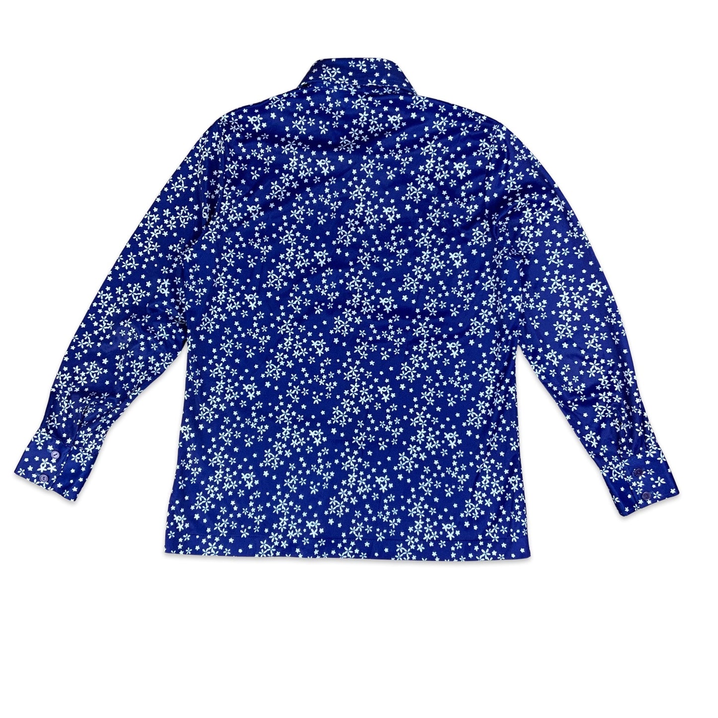 Vintage Blue & White Floral Blouse 8 10