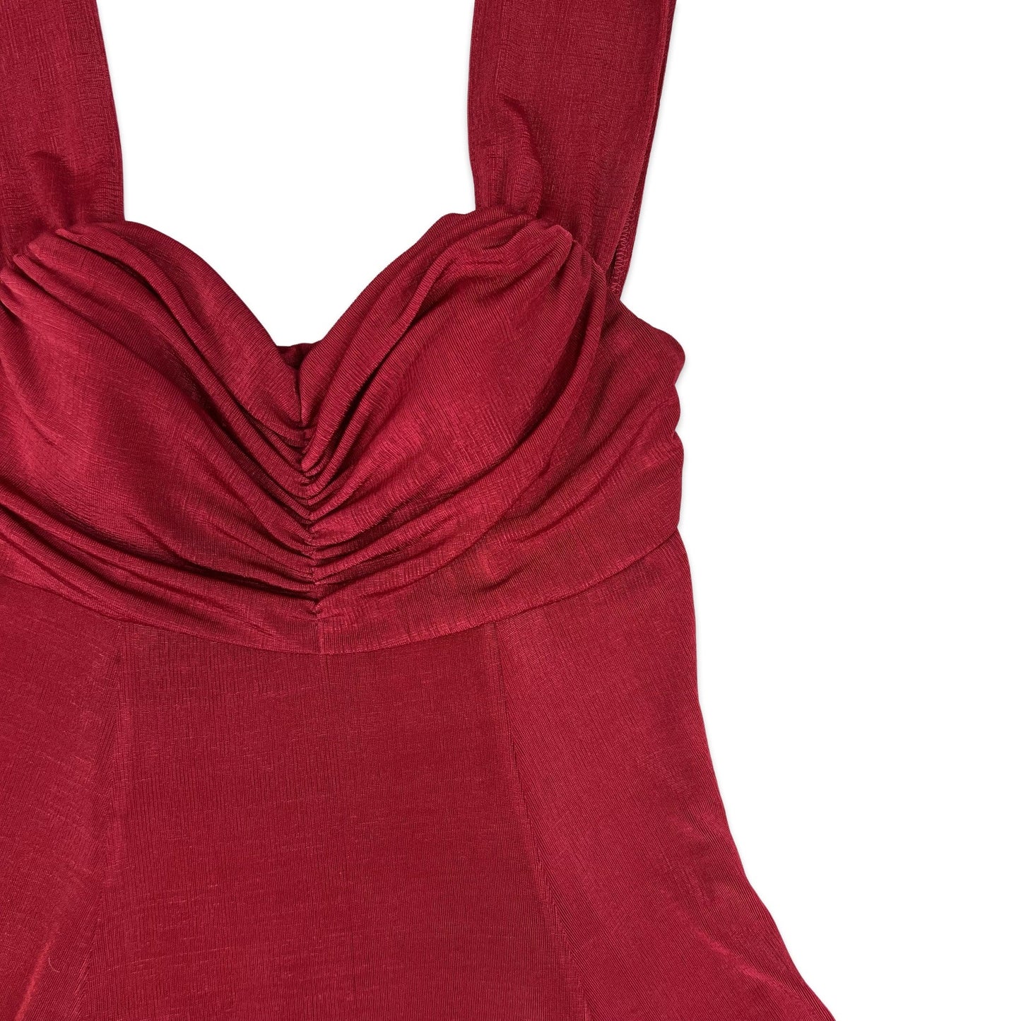 Vintage 90s Velvet Skater Dress Red 10 12
