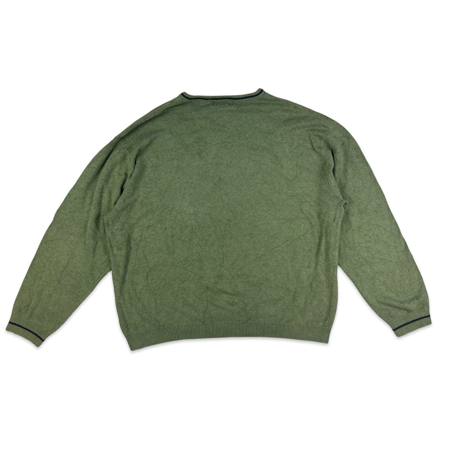 90s 00s Vintage Ralph Lauren Knit Jumper Green XL 2XL 3XL