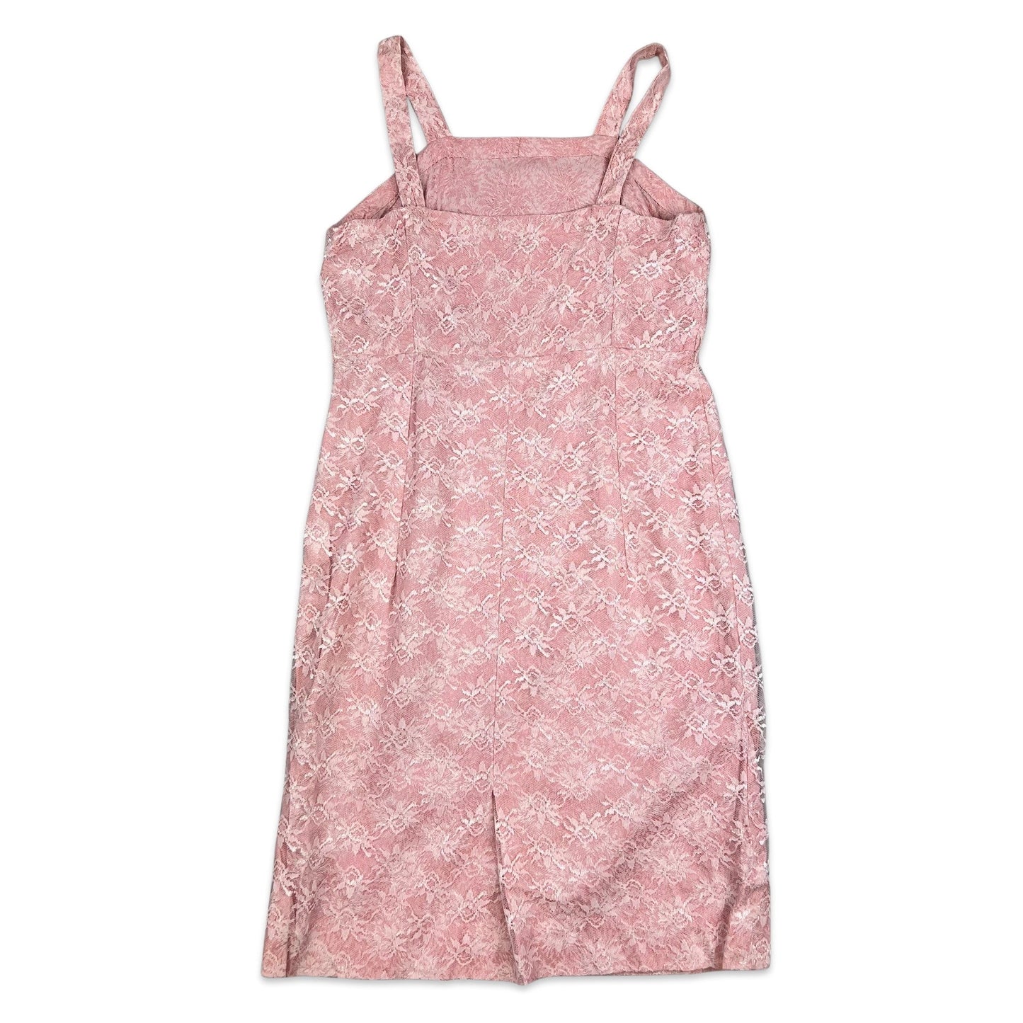 60s Vintage Lace Dress Pink 8 10
