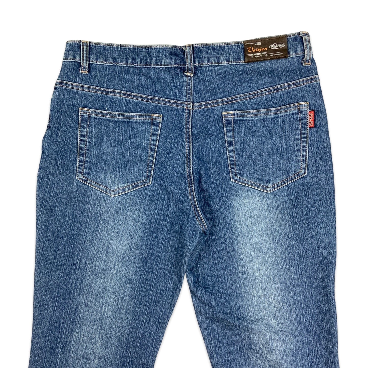Y2K Low Rise Bootcut Denim Jeans with Floral Embroidery 12 14