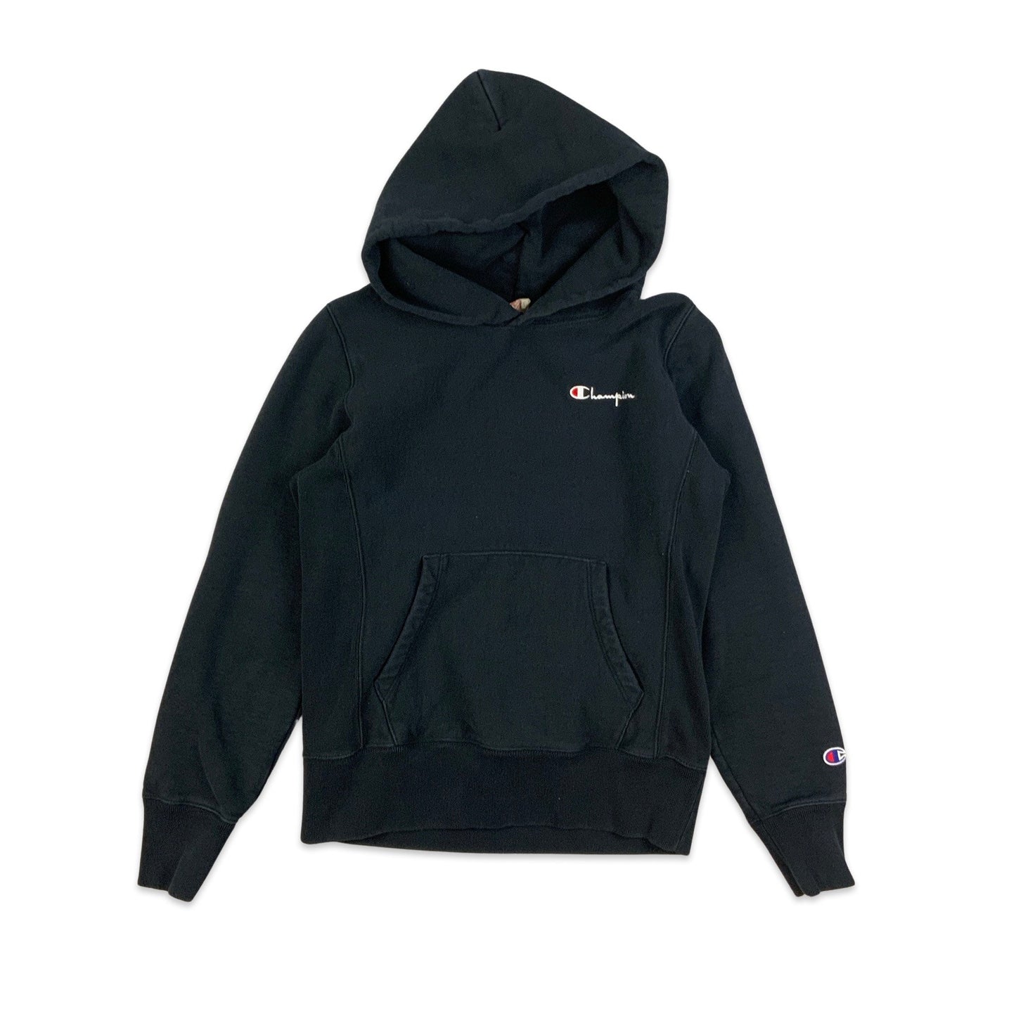 Vintage Black Champion Reverse Weave Hoodie XS Small