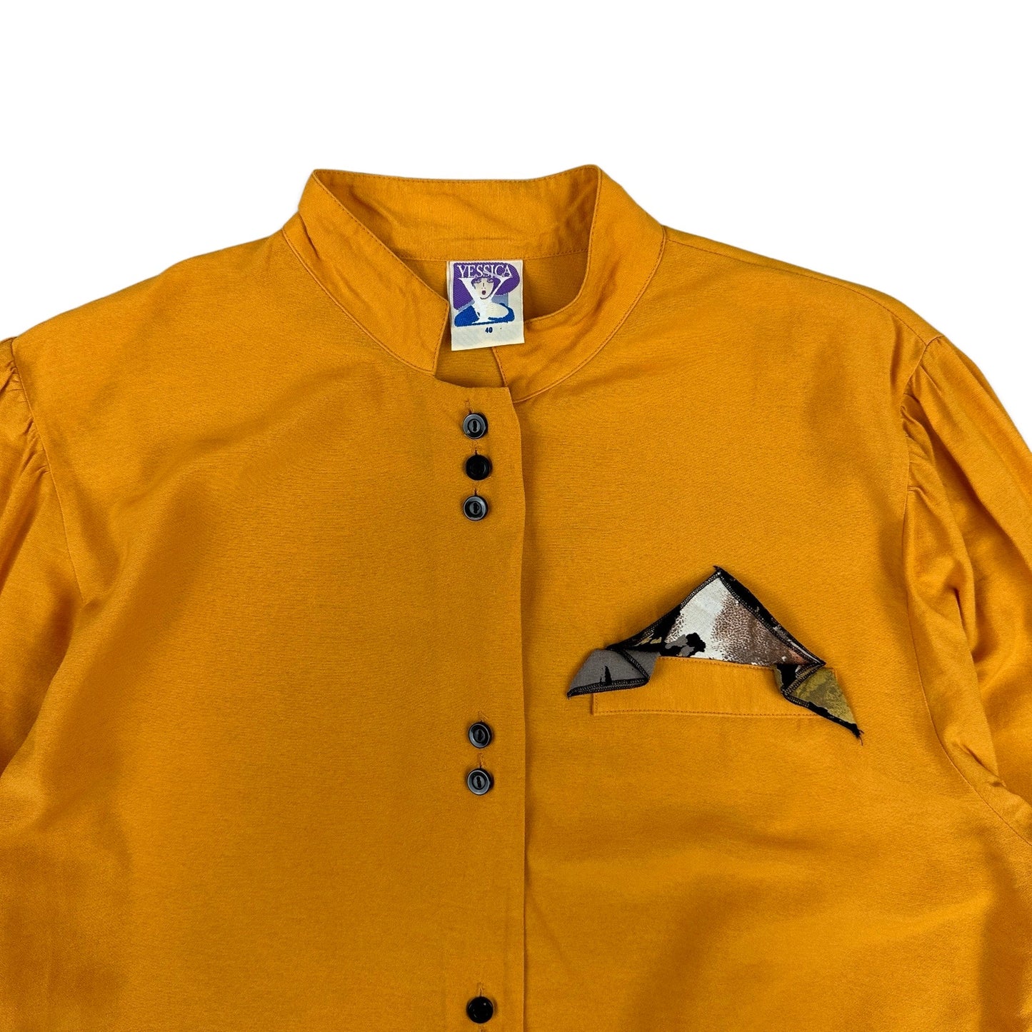 Vintage 80s Yessica Blouse Yellow Size 14 16