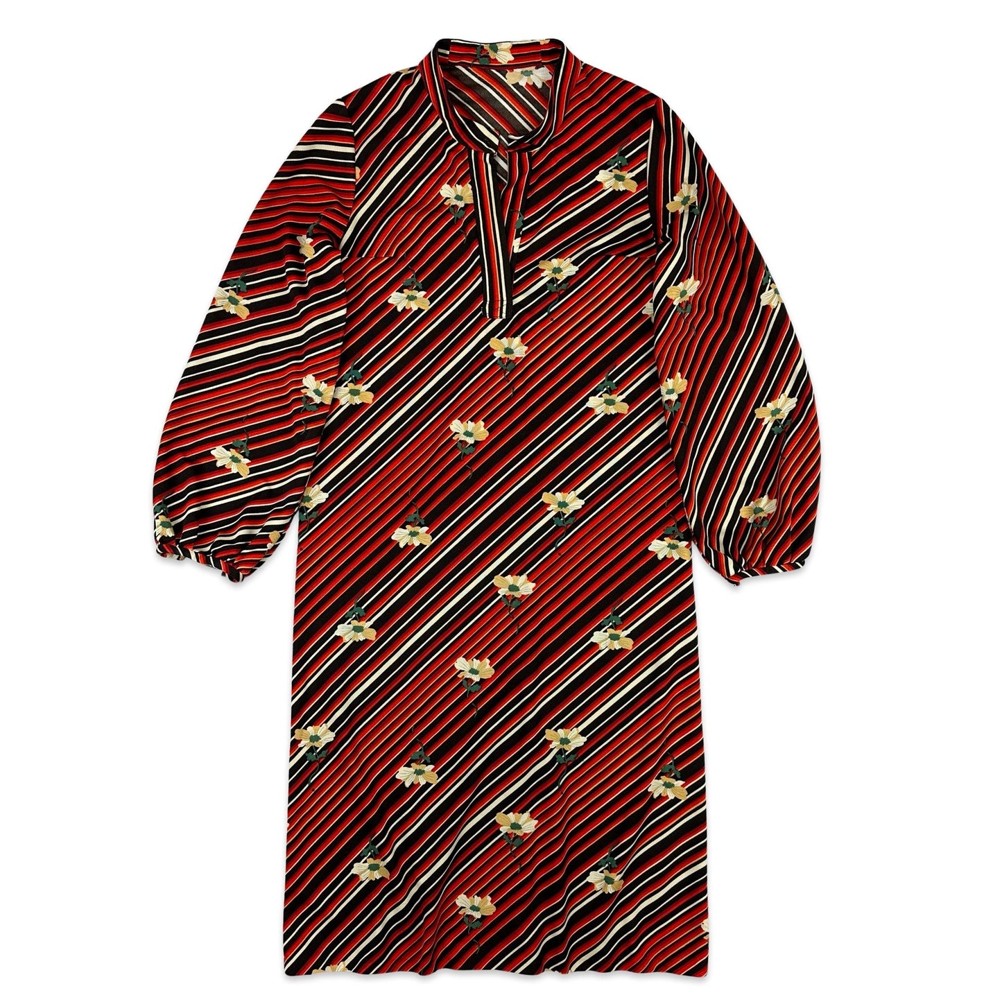 70s Vintage Boho Patterned Dress 14