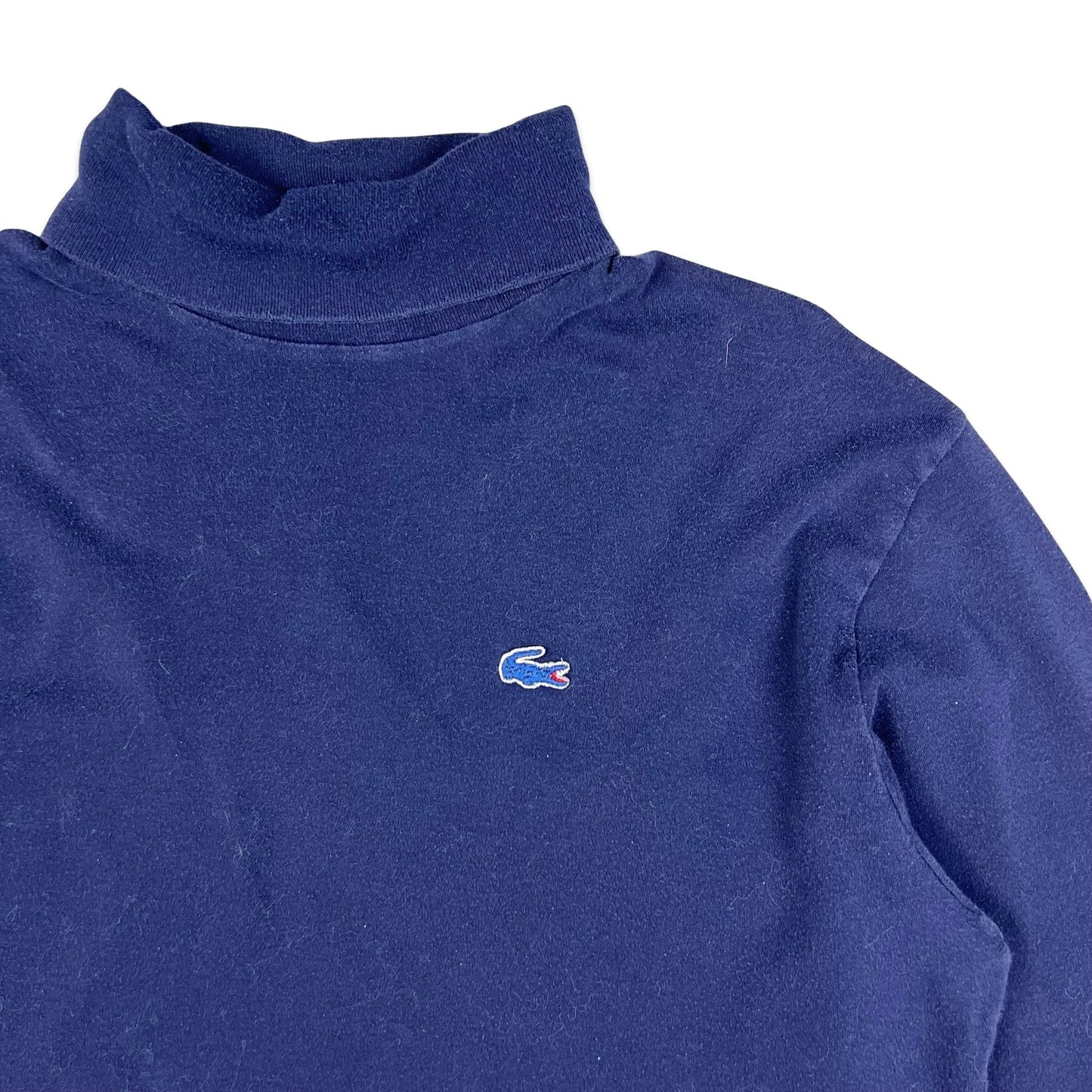 80s Vintage Lacoste Roll Neck Navy L XL