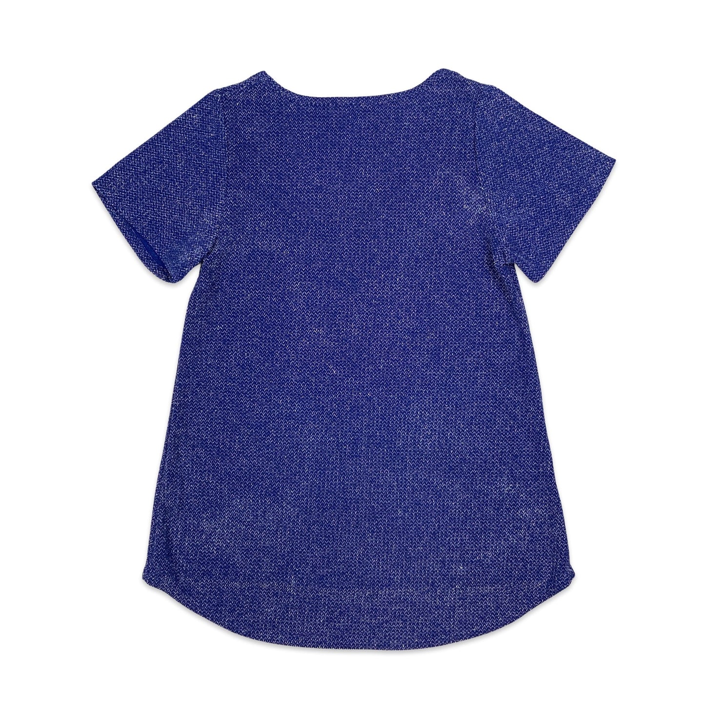 Blue Lurex T-shirt Blouse 8 10 12