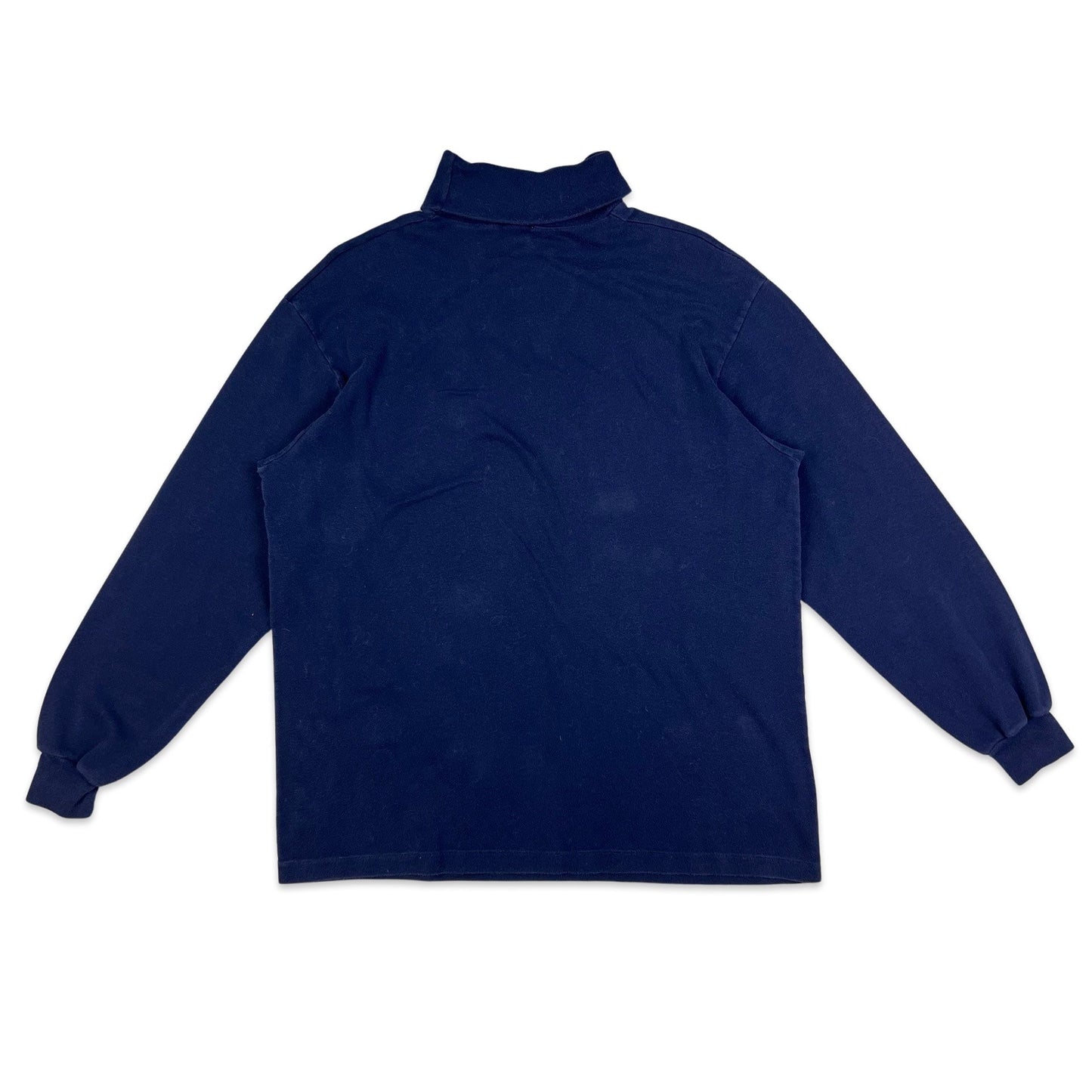 80s Vintage Lacoste Roll Neck Navy L XL