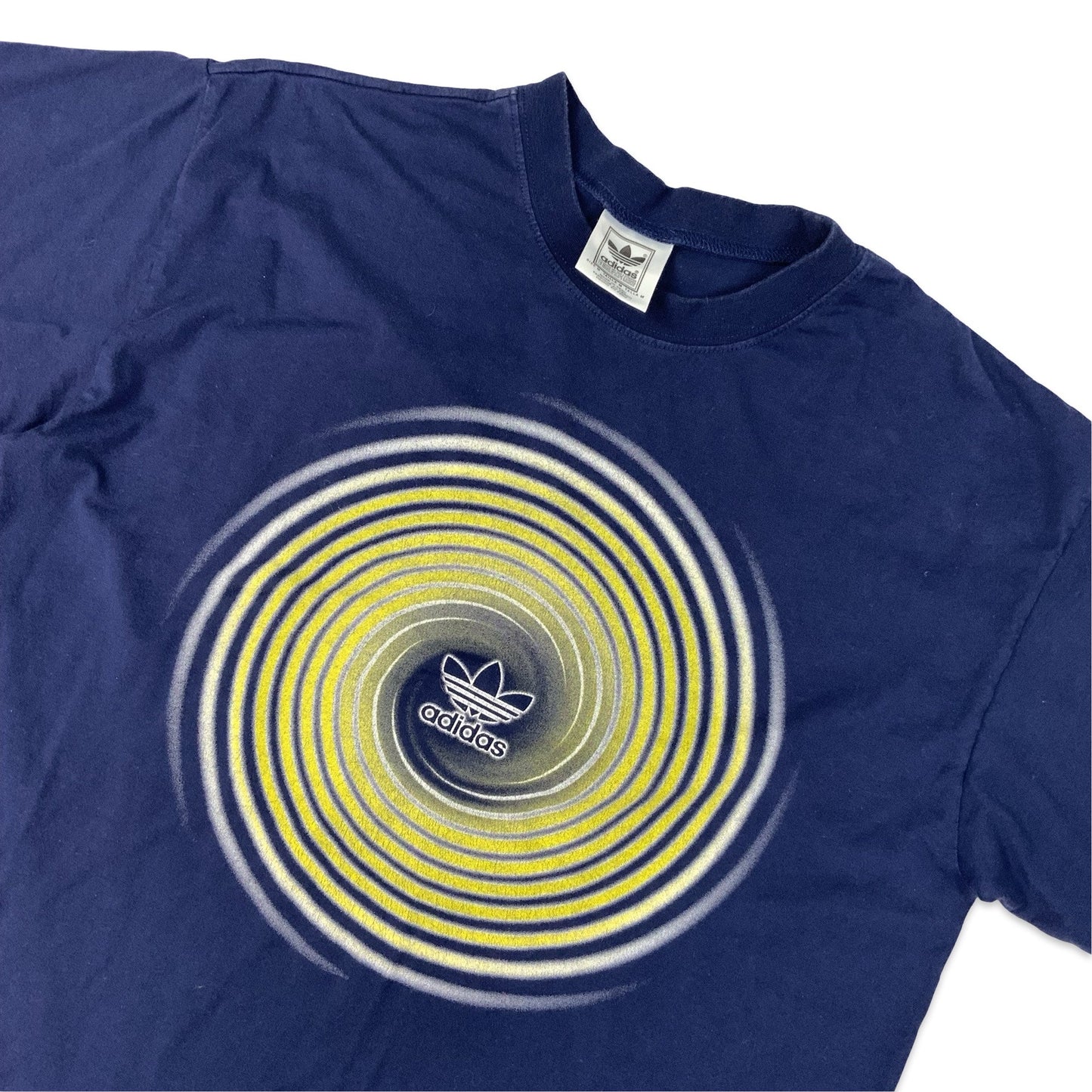 Vintage Adidas Navy Graphic Tee S M