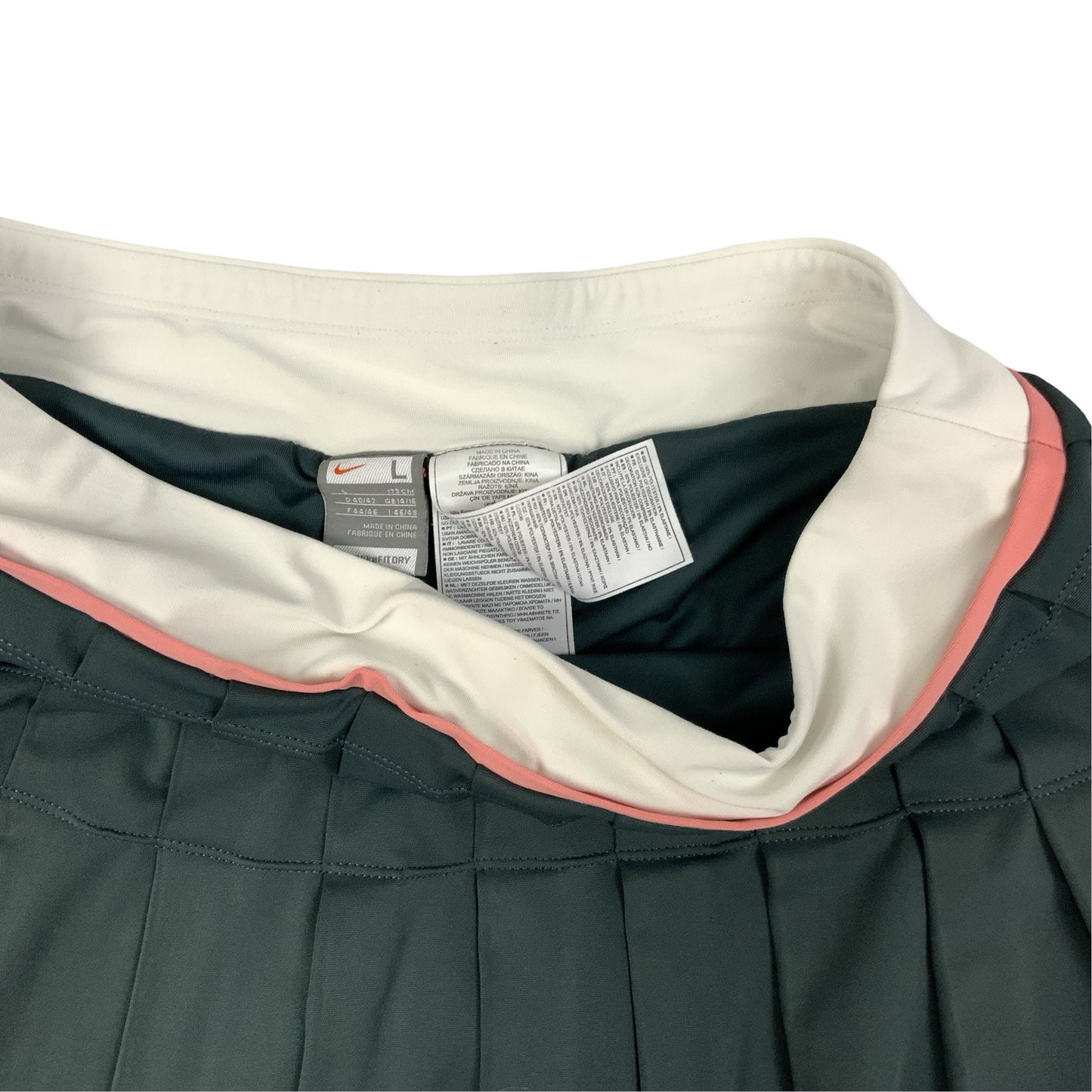 Nike Grey & White Pleated Mini Skirt 14 16 18