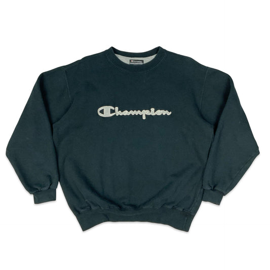 Champion Black Spell Out Sweatshirt L