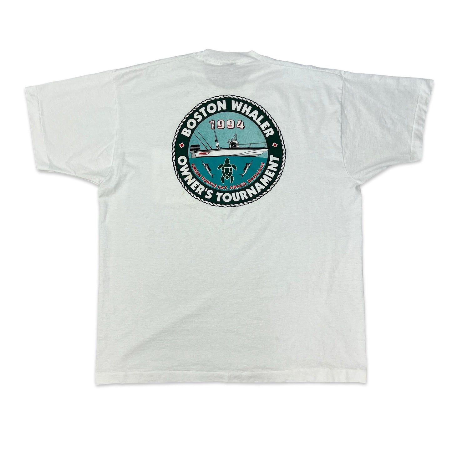Vintage 90s Fruit of the Loom Bahamas Tourist White Pocket Tee XL