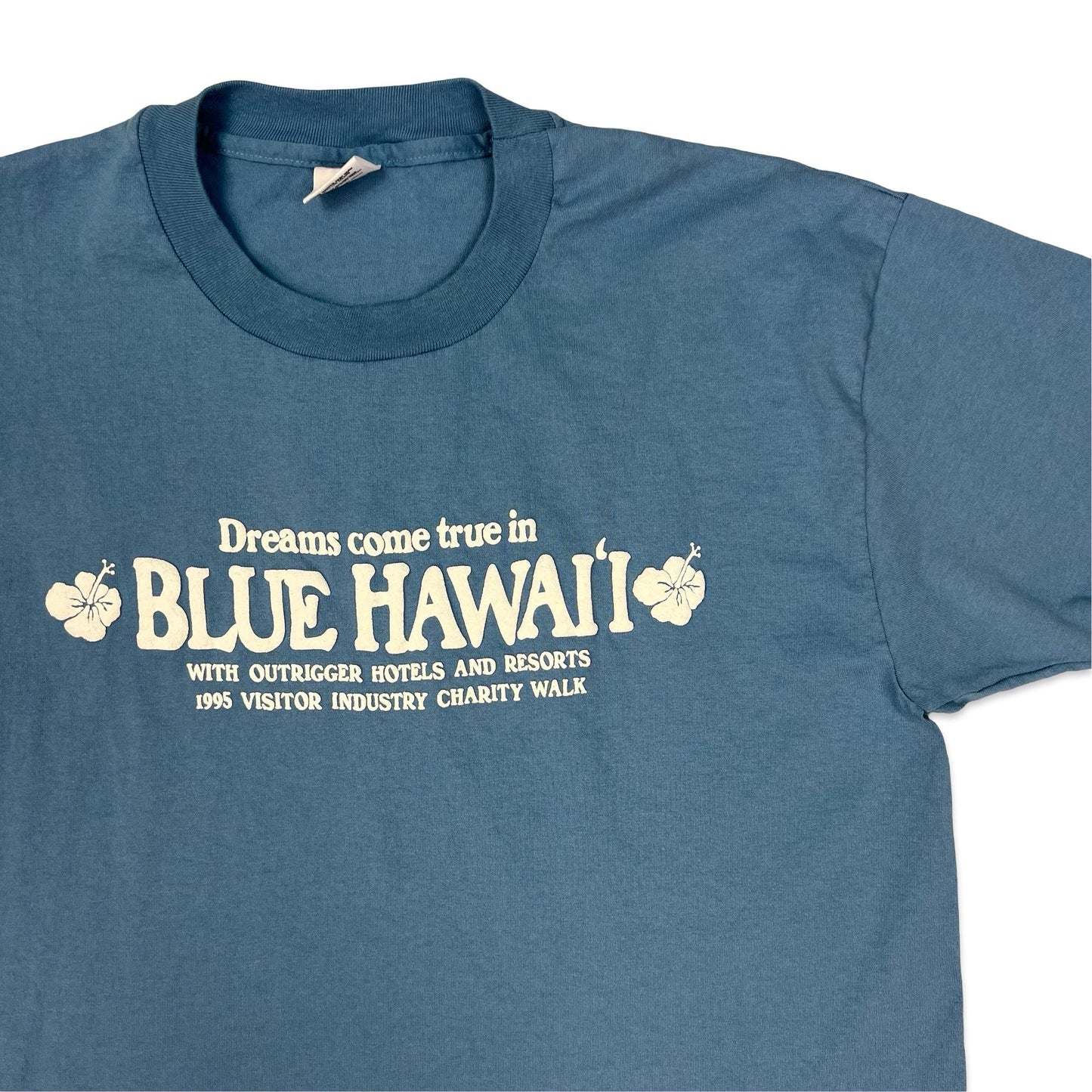 Vintage 90s Anvil "Blue Hawaii" Graphic Tee L