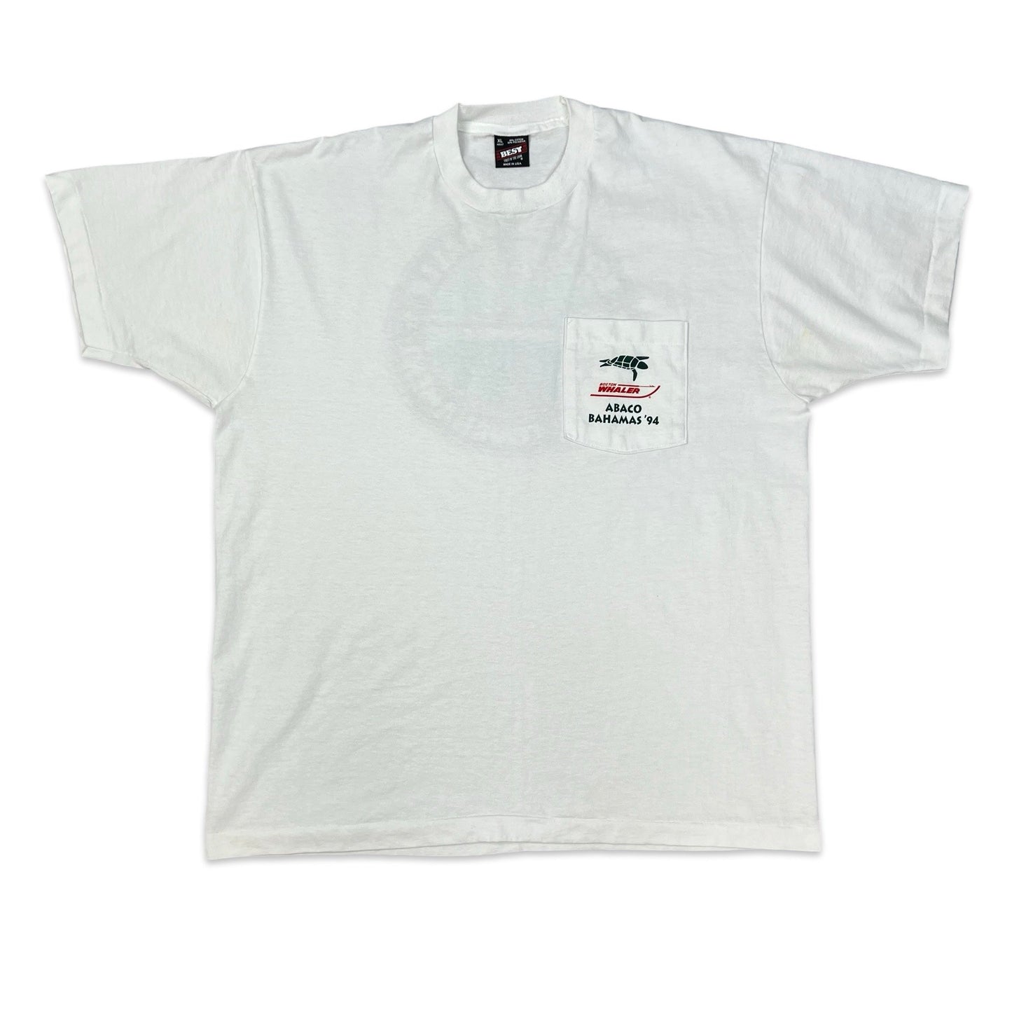 Vintage 90s Fruit of the Loom Bahamas Tourist White Pocket Tee XL
