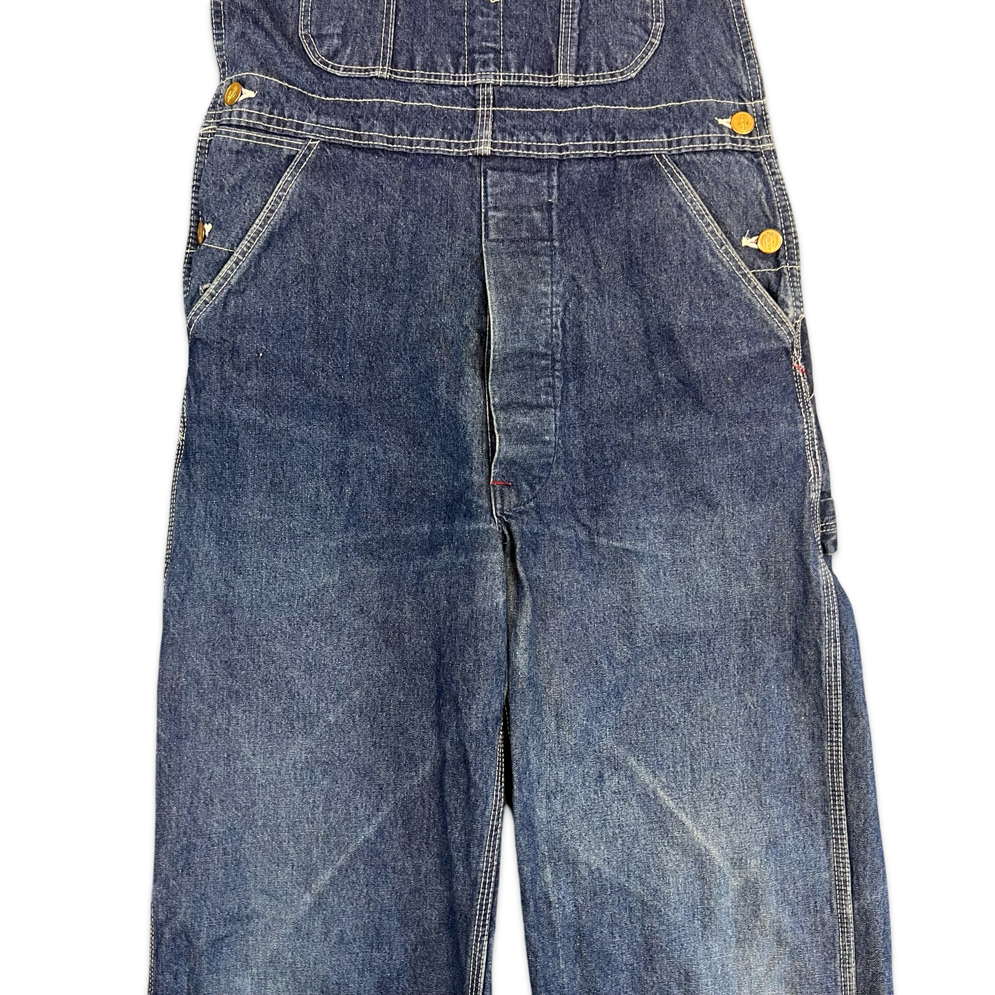 Vintage 90s Dickies Blue Denim Dungarees 30W 34L
