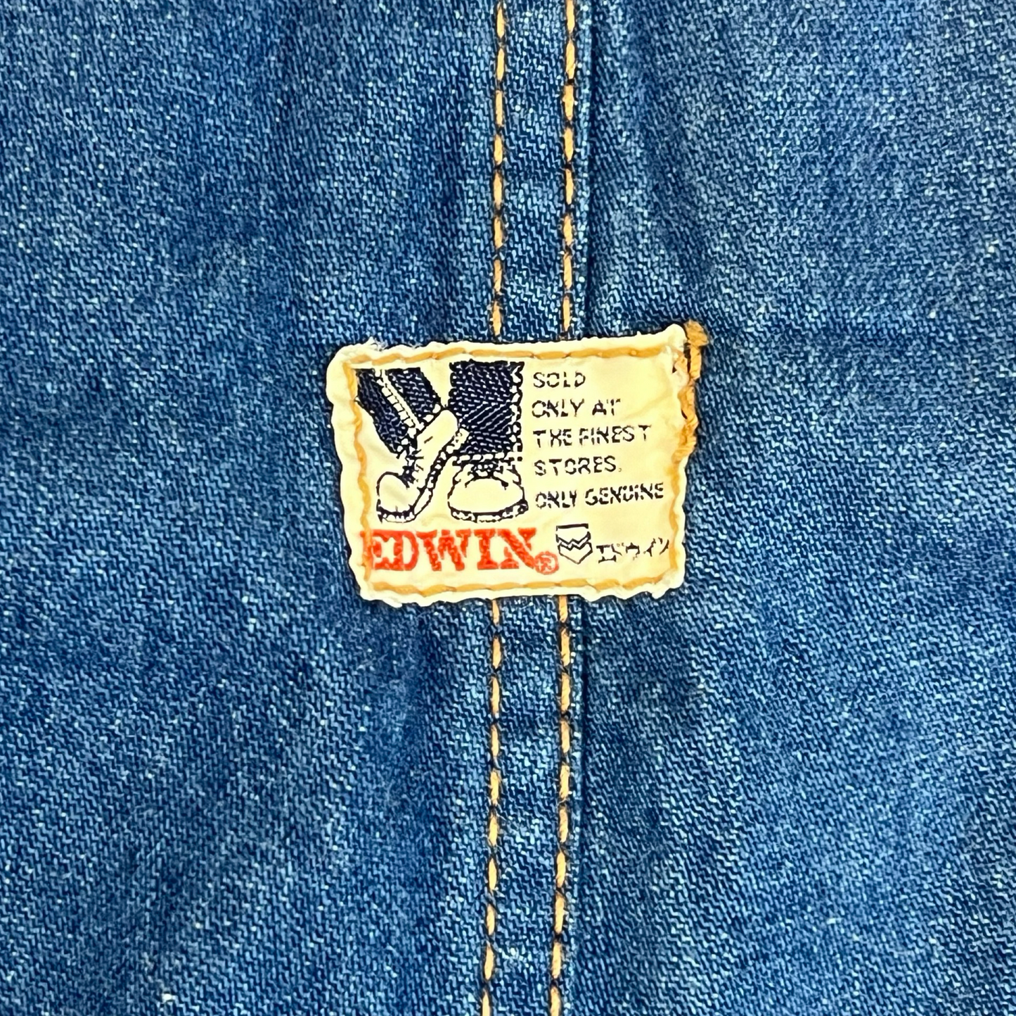 Vintage 80s 90s Edwin Customised Hand Painted Dungarees 30W 32L