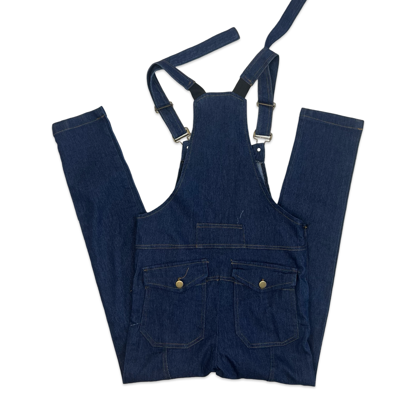 Vintage 90s Dark Indigo Skinny Fit Dungarees 10
