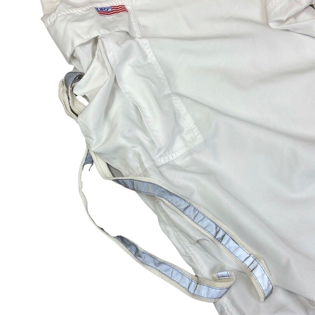 Vintage Y2K White UFO Parachute Cargo Trousers 12 14 M