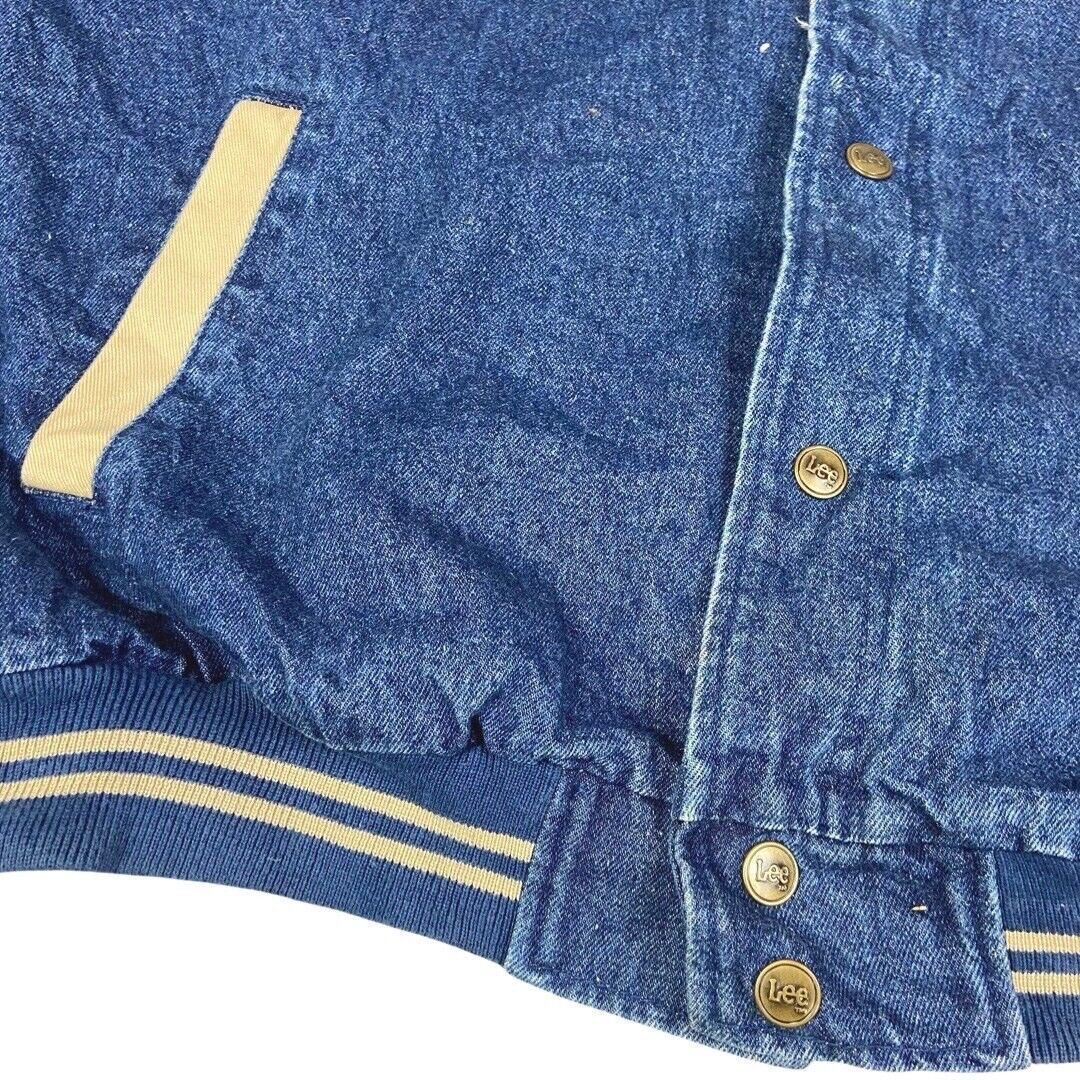 Vintage 90s Green Bay Packers Lee Denim Embroidered Varsity Jacket XXL