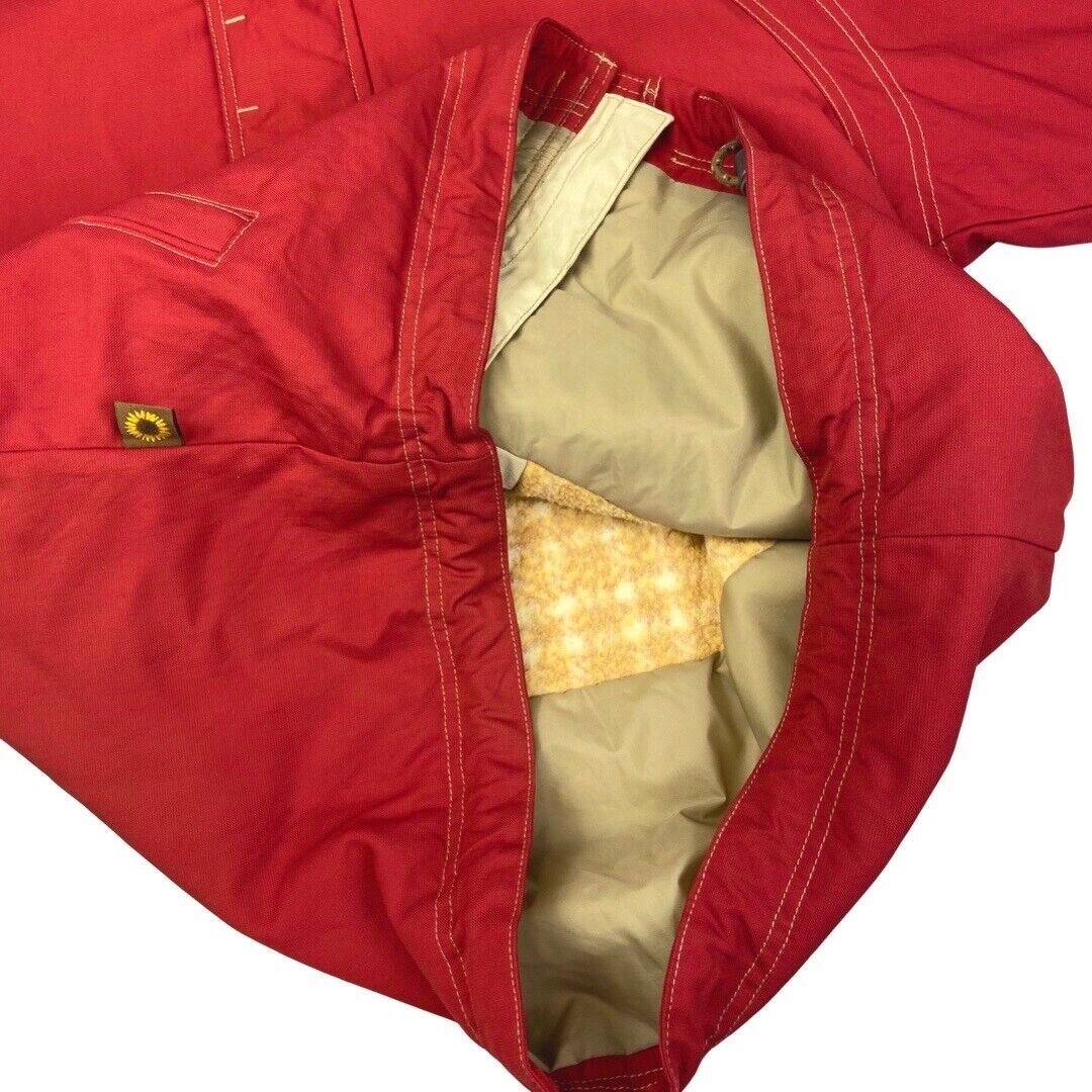 Vintage Rare 90s Red Ellesse Graphic Embroidered Zip Down Hooded Jacket XXL