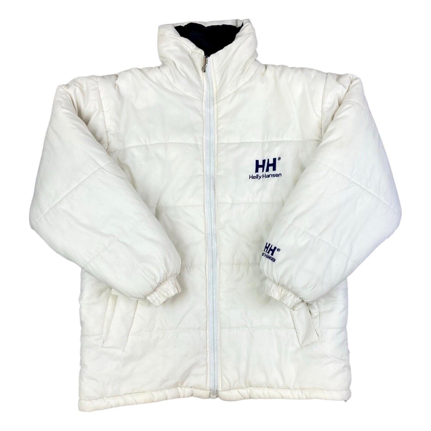 Vintage 90s 00s White Helly Hansen Embroidered Puffa Jacket XL