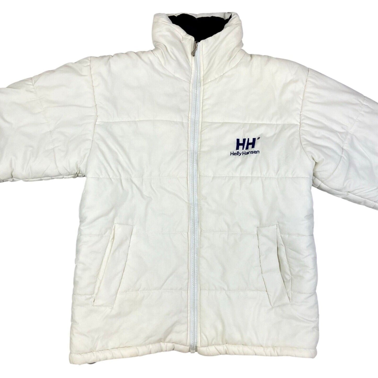 Vintage 90s 00s White Helly Hansen Embroidered Puffa Jacket XL