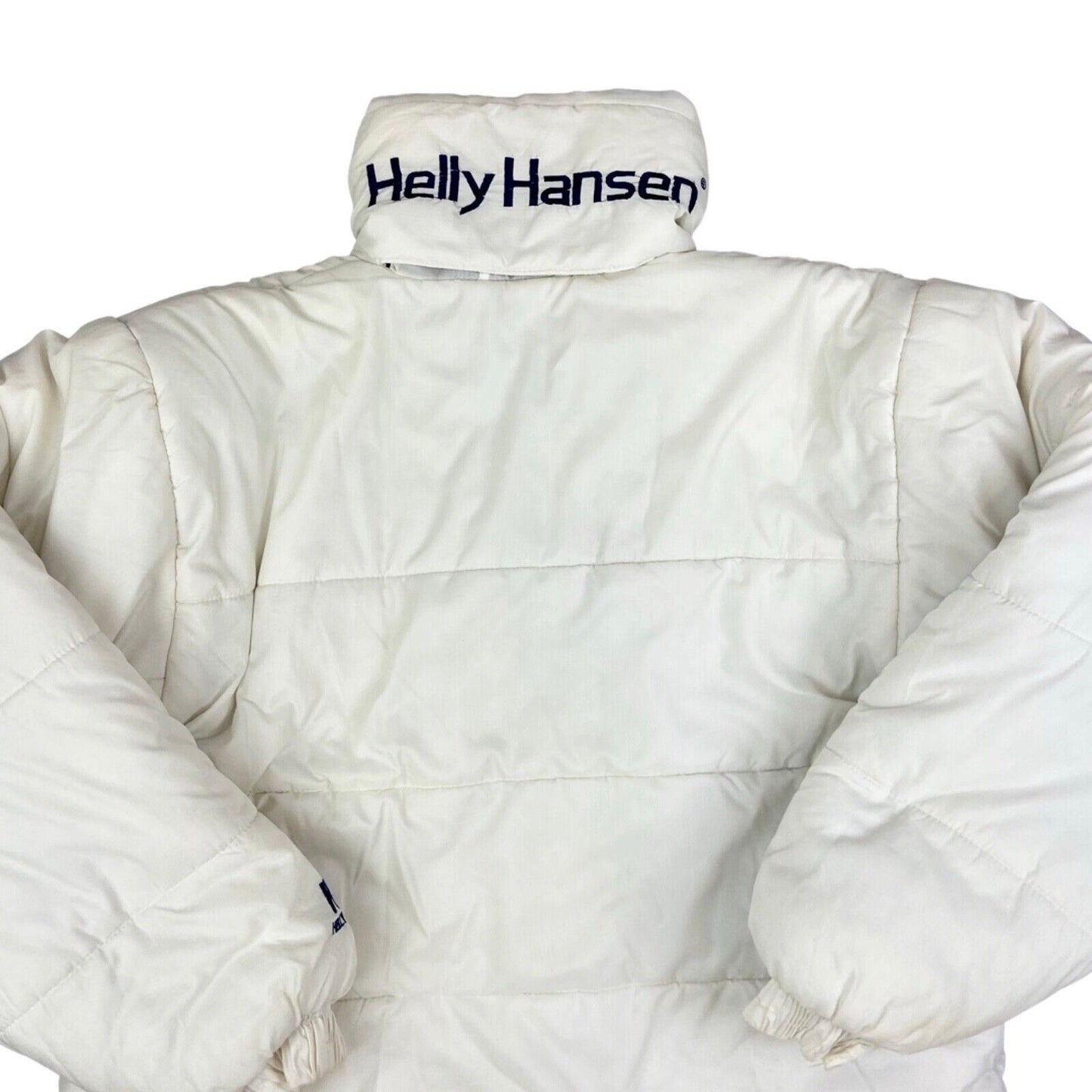 Vintage 90s 00s White Helly Hansen Embroidered Puffa Jacket XL