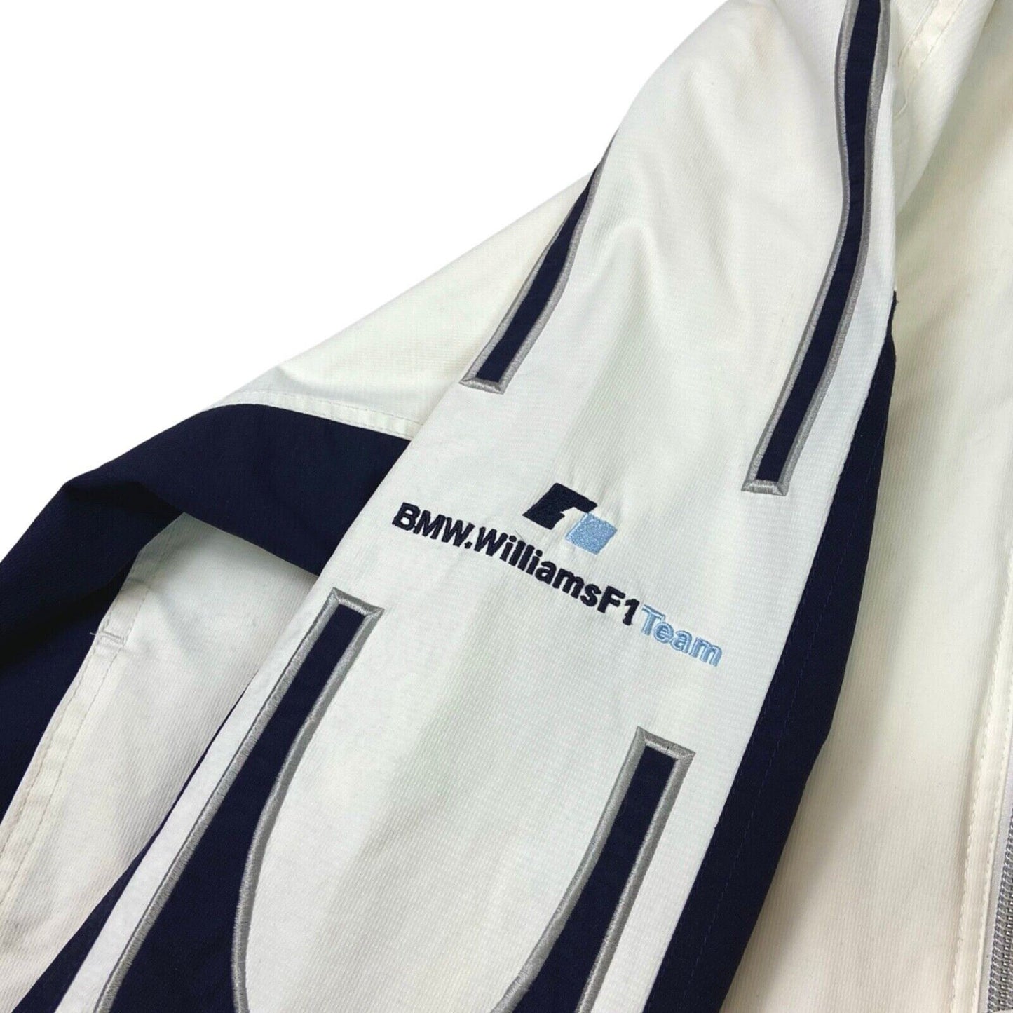 Vintage Rare 90s 00s White Blue Puma F1 BMW Williams Jacket L