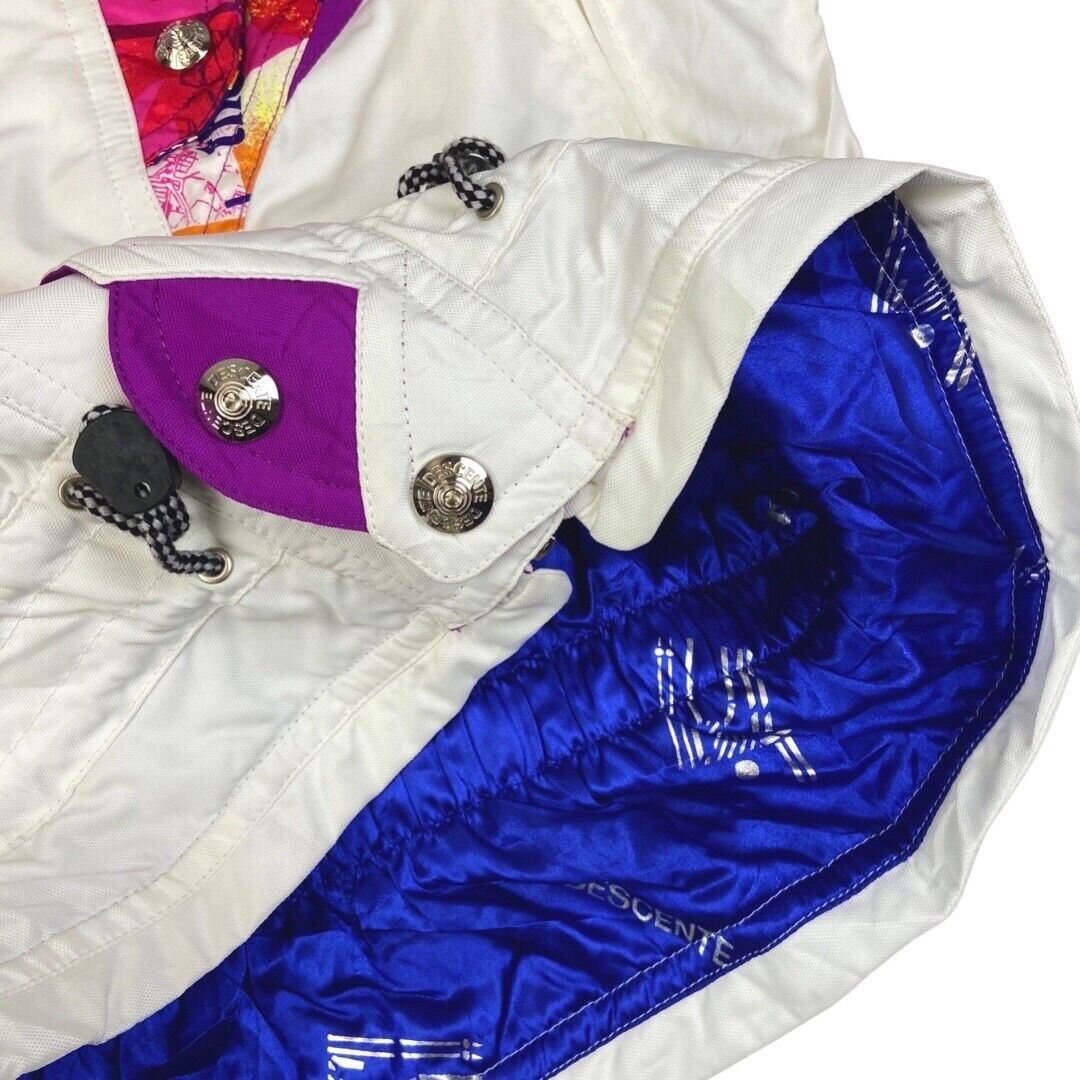 Vintage 90s White Pink Descente Ski Jacket L