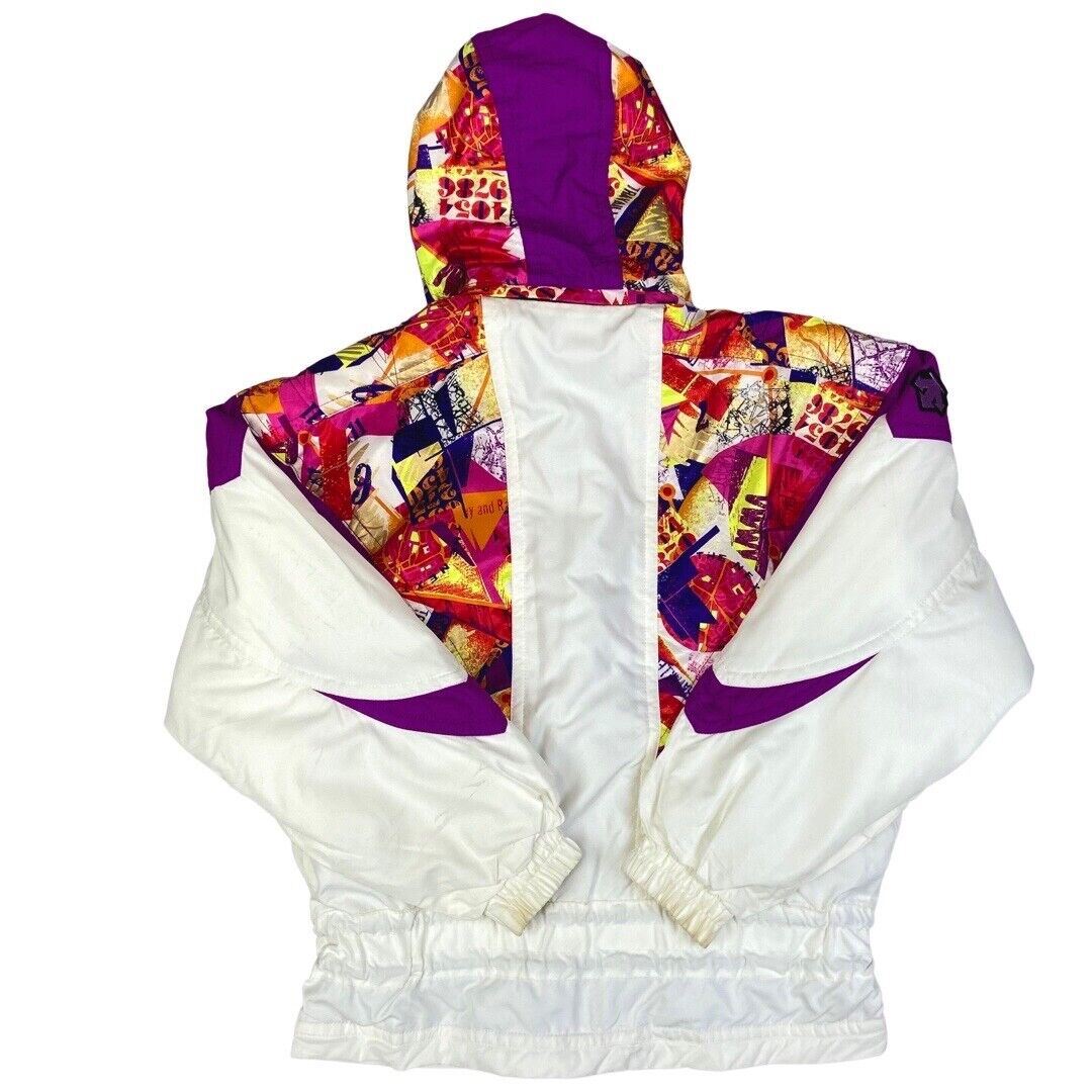 Vintage 90s White Pink Descente Ski Jacket L