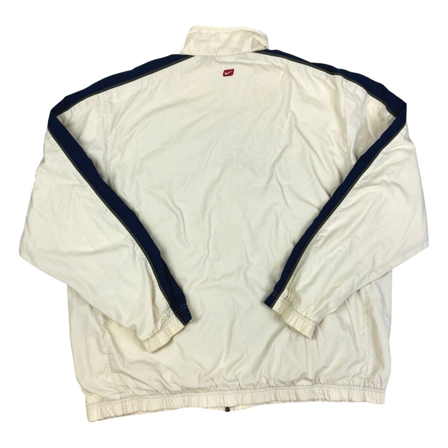 Vintage 90s Cream Navy Nike Embroidered Windbreaker XL