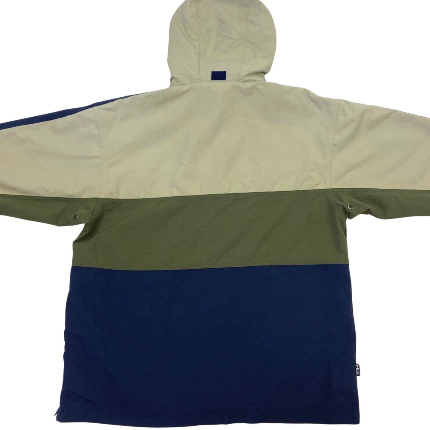 Vintage 90s Khaki Navy Fila 1/4 Zip Jacket L