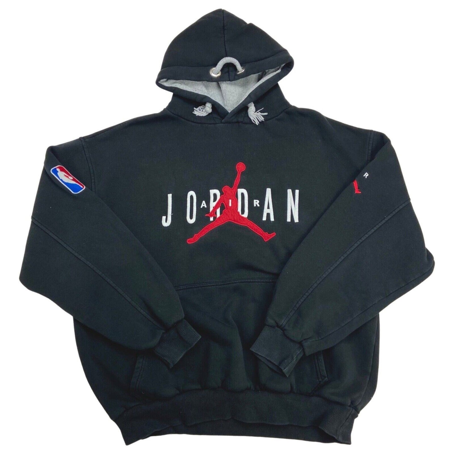 Vintage 90s 00s Black Embroidered Jordan Logo Hoodie XXL