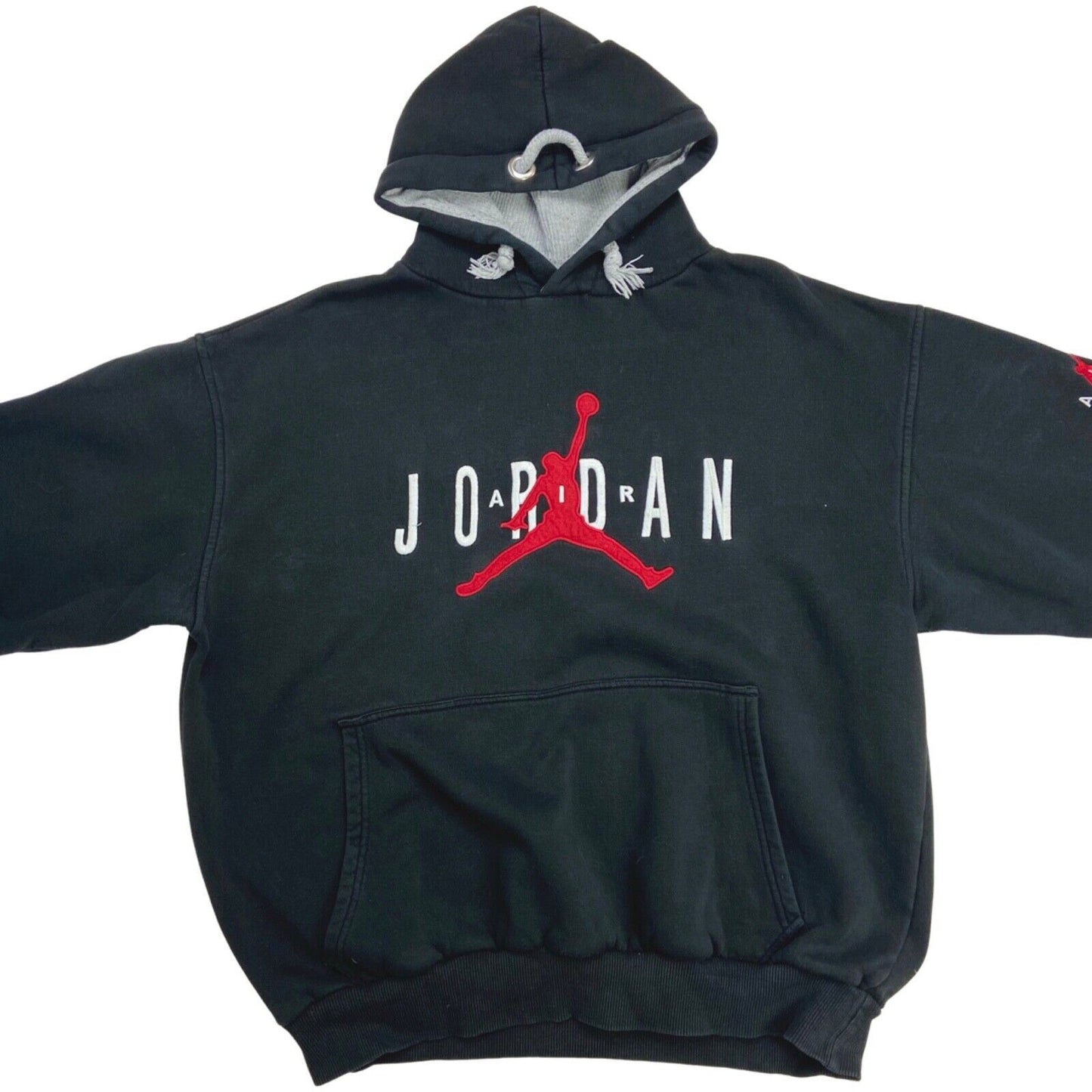 Vintage 90s 00s Black Embroidered Jordan Logo Hoodie XXL
