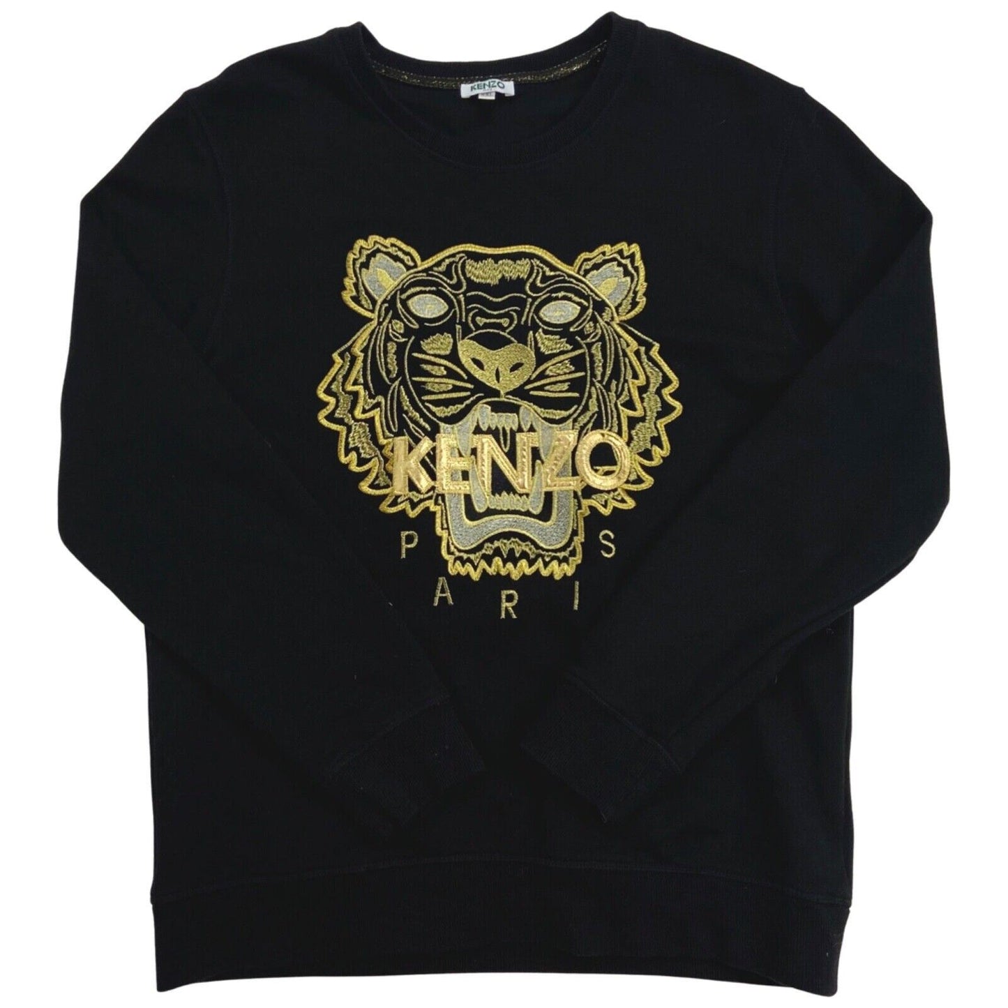 Vintage Y2K Black Gold Embroidered Kenzo Jumper M
