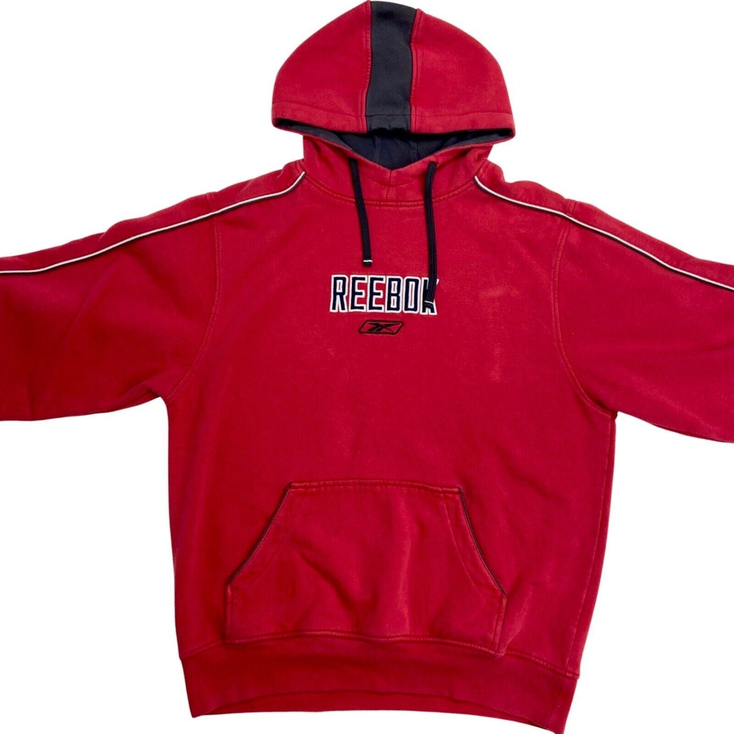 Vintage 90s 00s Red Embroidered Reebok Hoodie XL