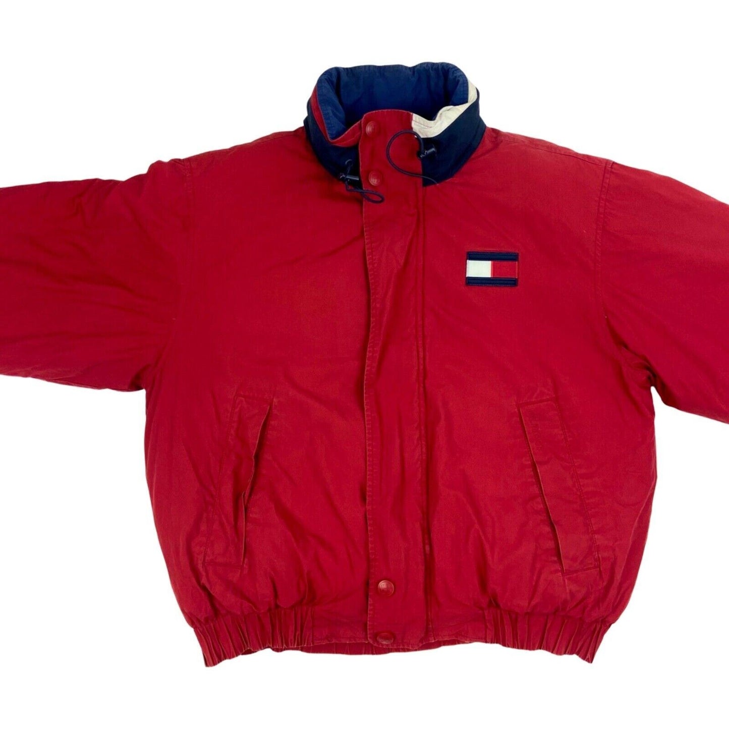 Vintage 90s Red Tommy Hilfiger Puffa Coat XL