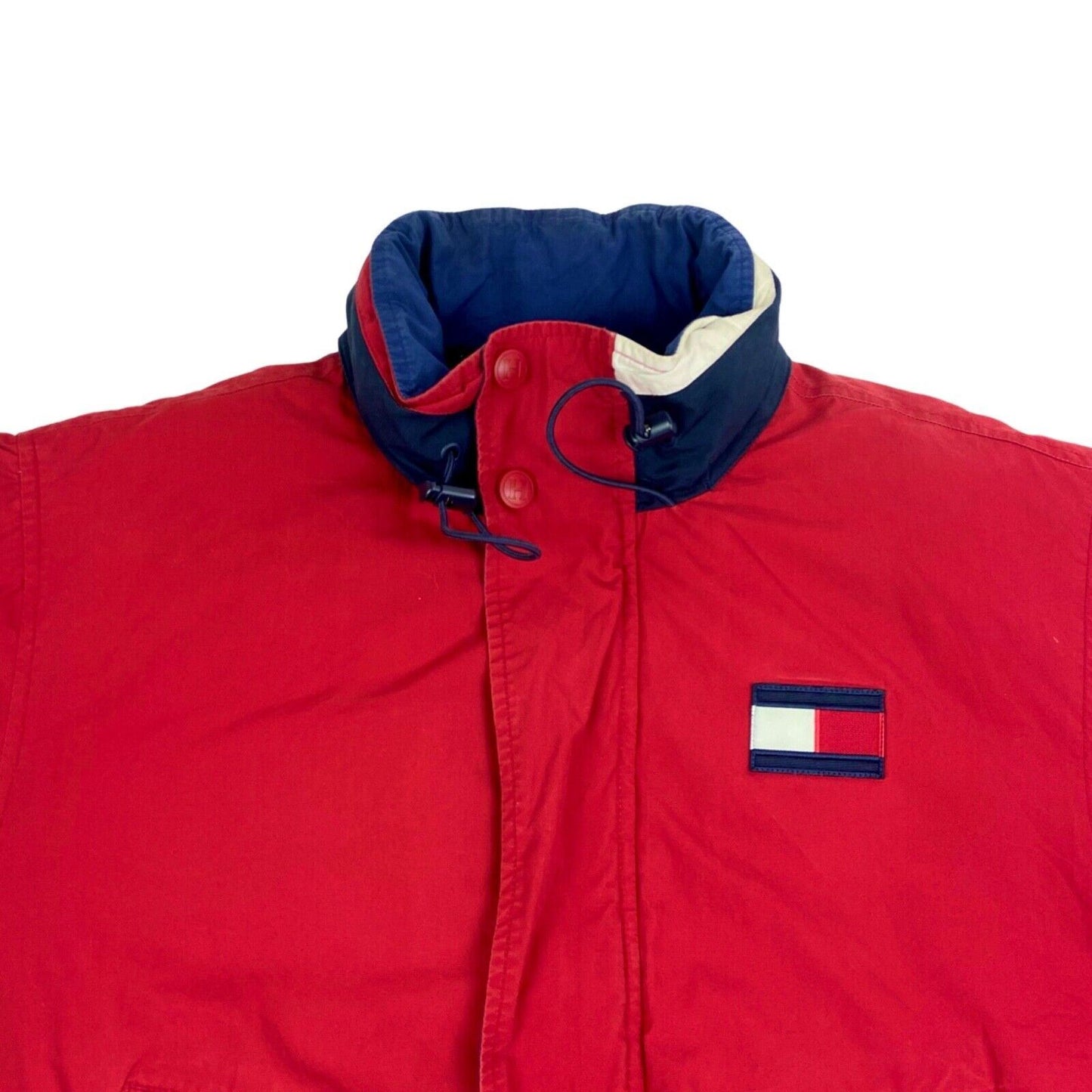 Vintage 90s Red Tommy Hilfiger Puffa Coat XL