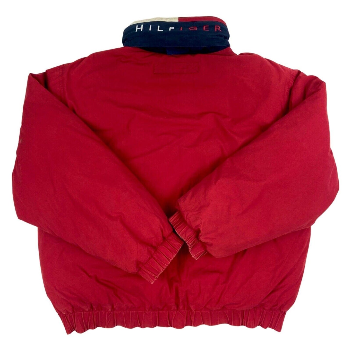 Vintage 90s Red Tommy Hilfiger Puffa Coat XL