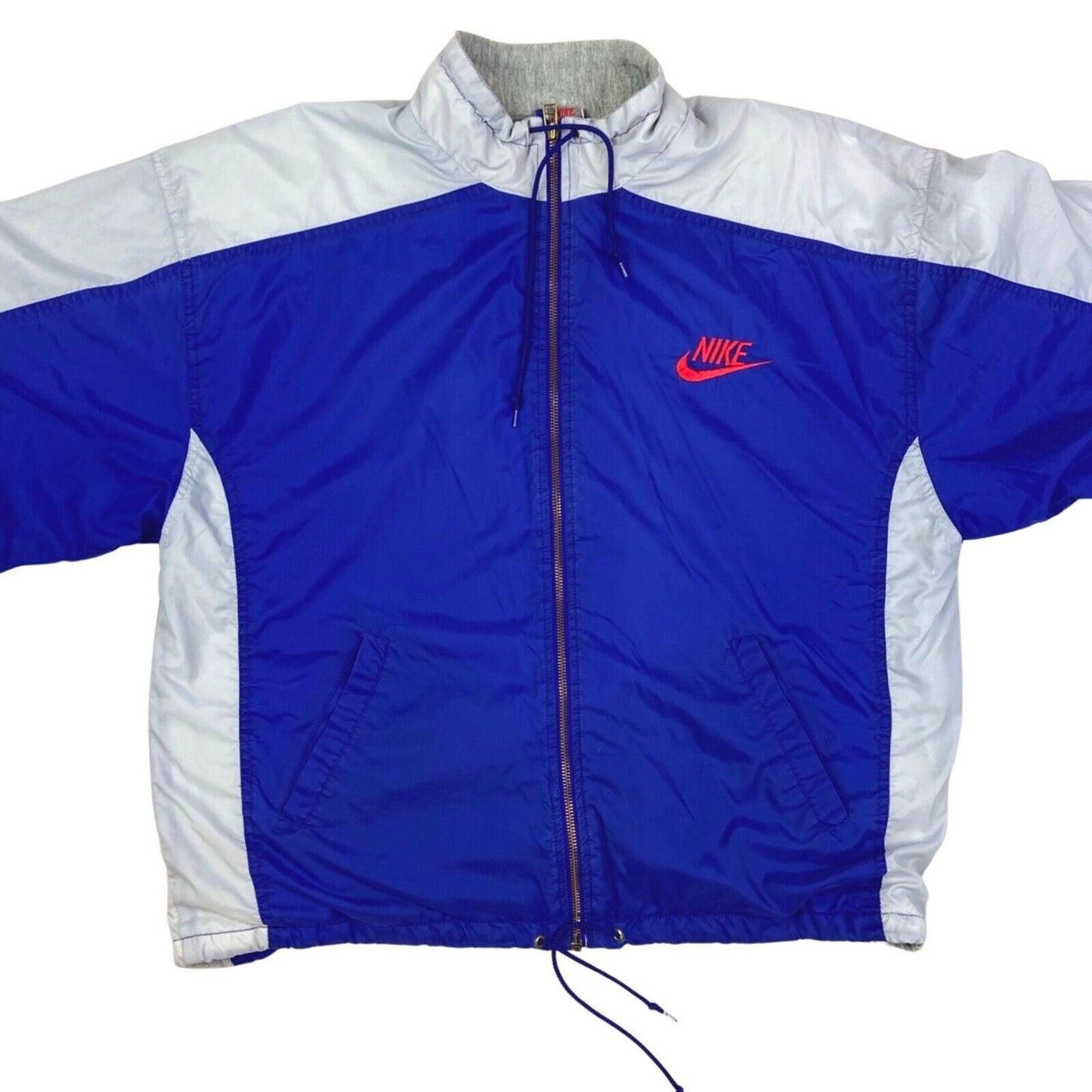 Vintage 1990 Blue Grey Nike Embroidered Windbreaker XXL